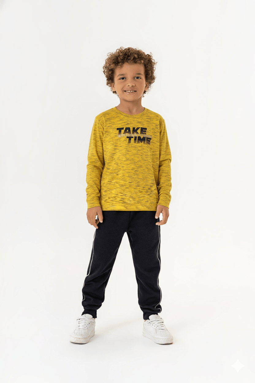 Camiseta Infantil para Menino (Amarelo Escuro) Guloseima