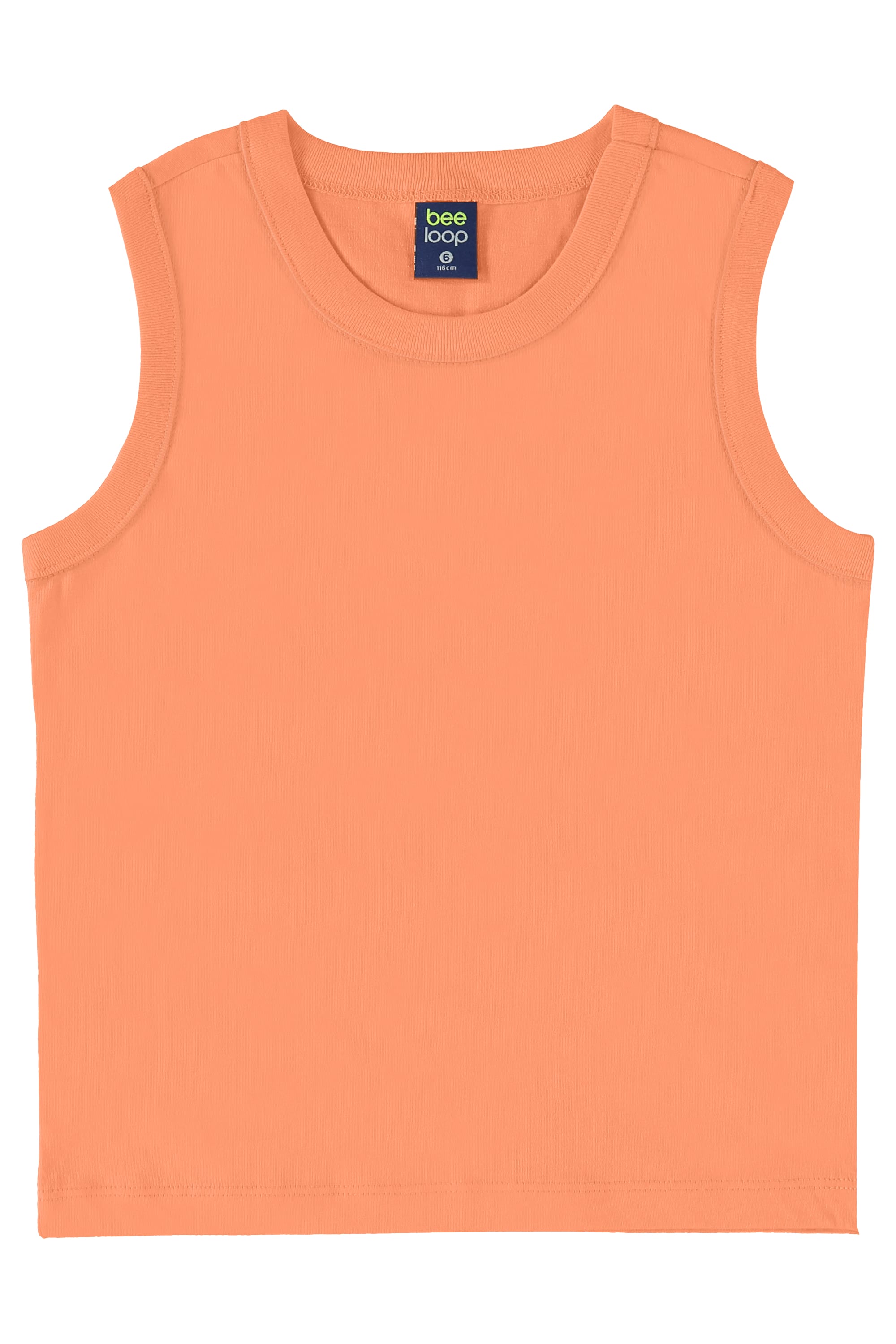 Regata Básica Infantil em Meia Malha para Menino (Laranja) Bee Loop