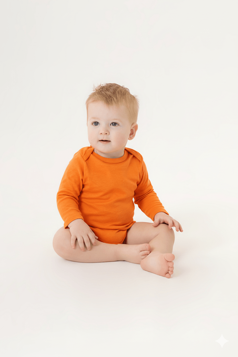 Body Unissex para Bebê em Suedine (Laranja) Guloseima - Imagem 13