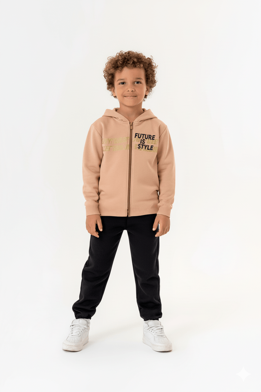 Conjunto Jaqueta e Calça Infantil para Menino (Marrom) Guloseima