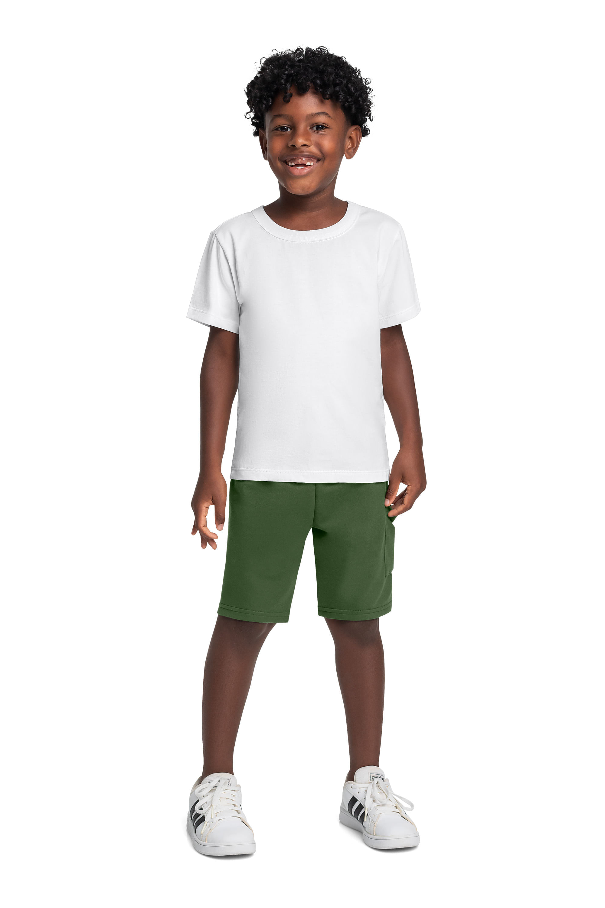 Bermuda Infantil em Moletom para Menino (Verde) Bee Loop - Imagem 9