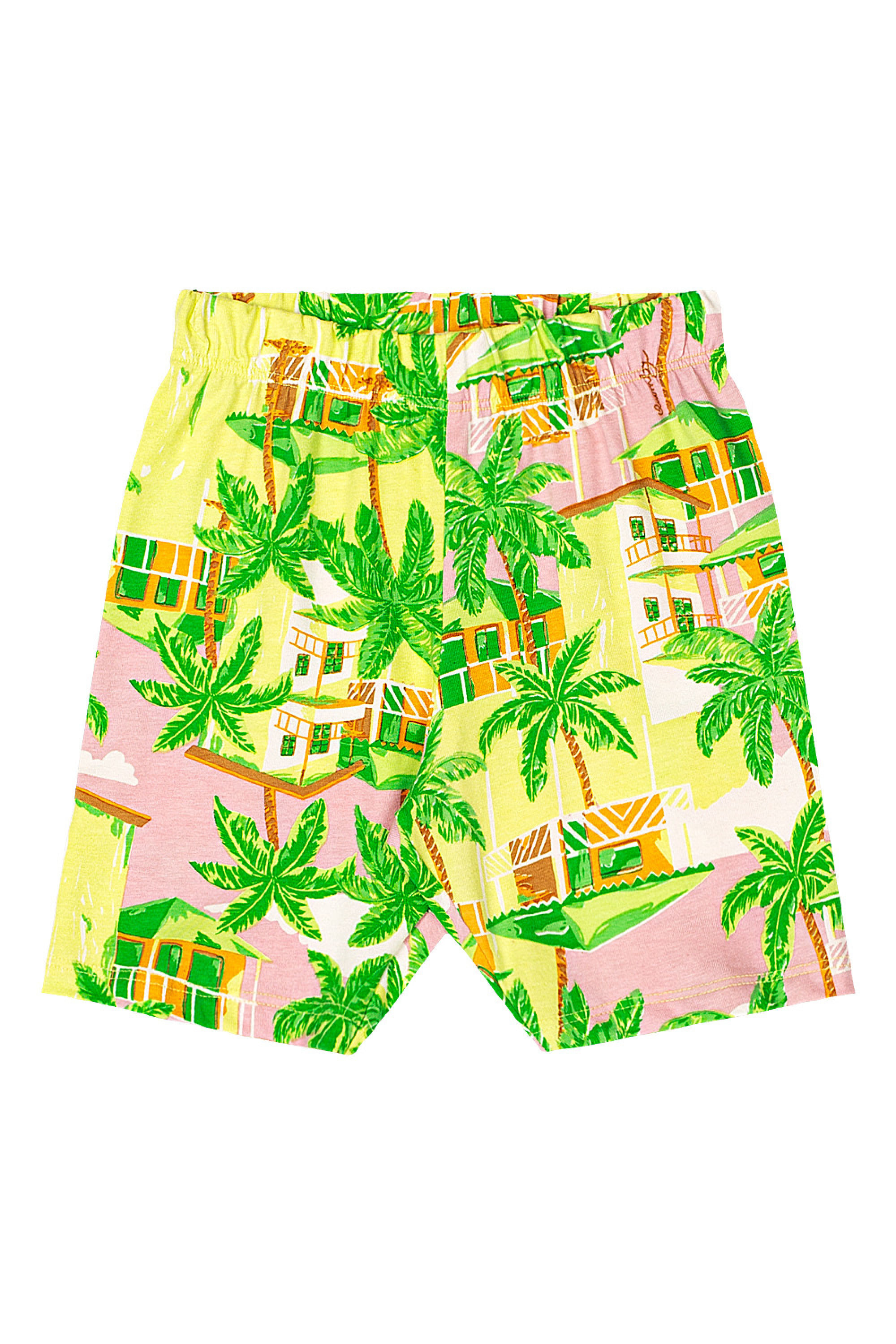 Bermuda Ciclista Infantil Feminina em Cotton (Verde ) Quimby