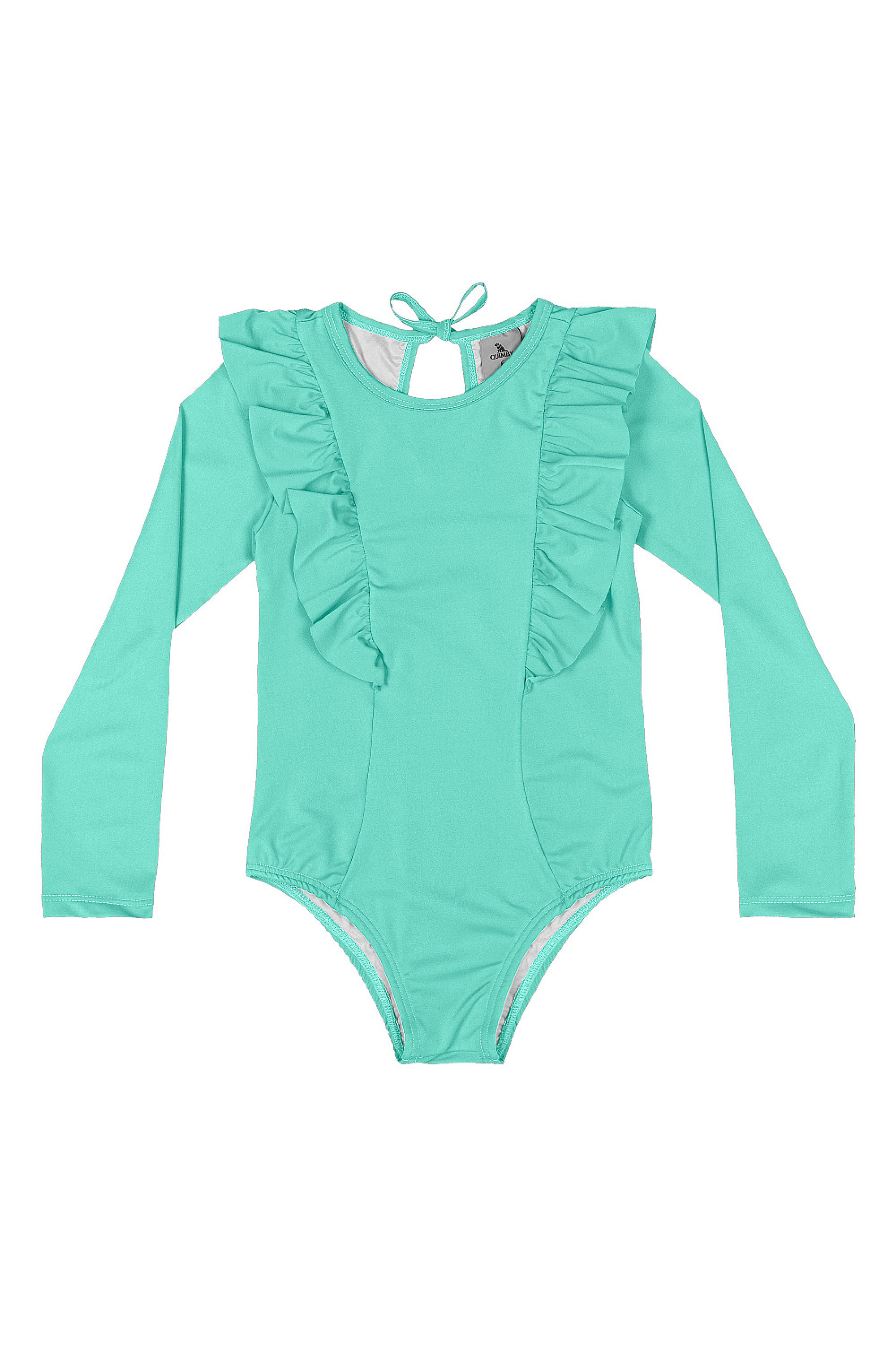 Maiô Infantil Manga Longa FPS 50+ com Forro (Verde) Quimby - Imagem 7