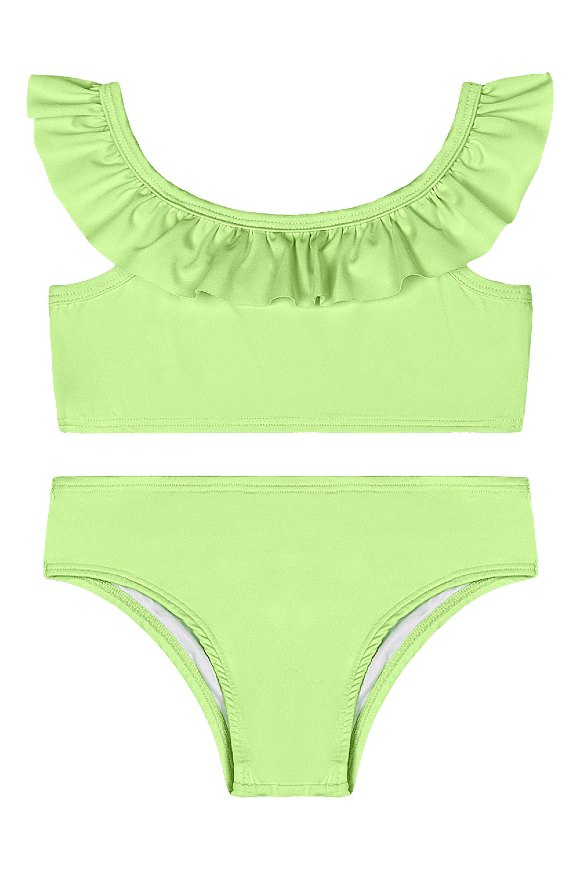 Biquíni Infantil em Malha Lisa UV DRY Forrados (Verde Claro) Quimby