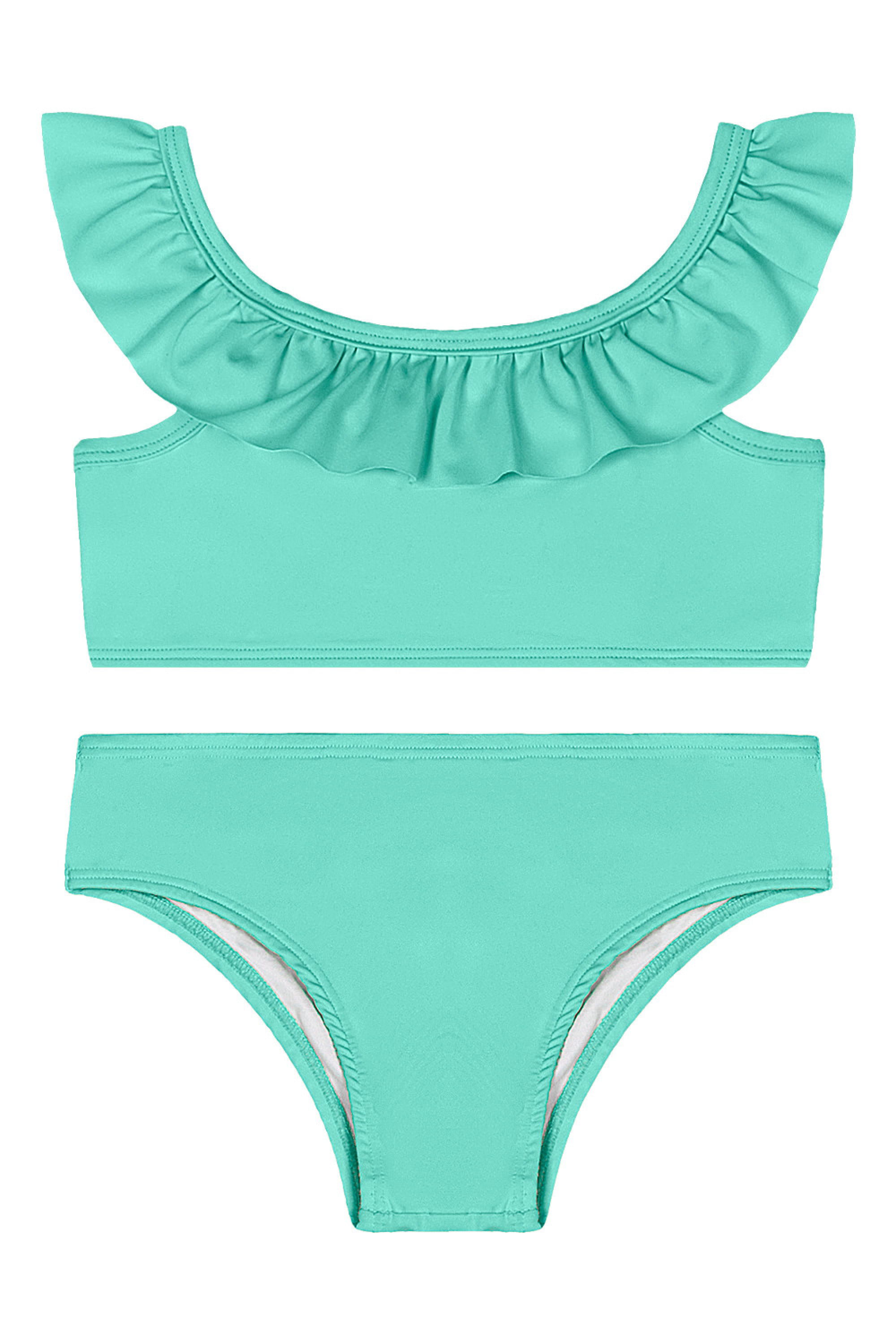 Biquíni Infantil em Malha Lisa UV DRY Forrados (Verde) Quimby - Imagem 16