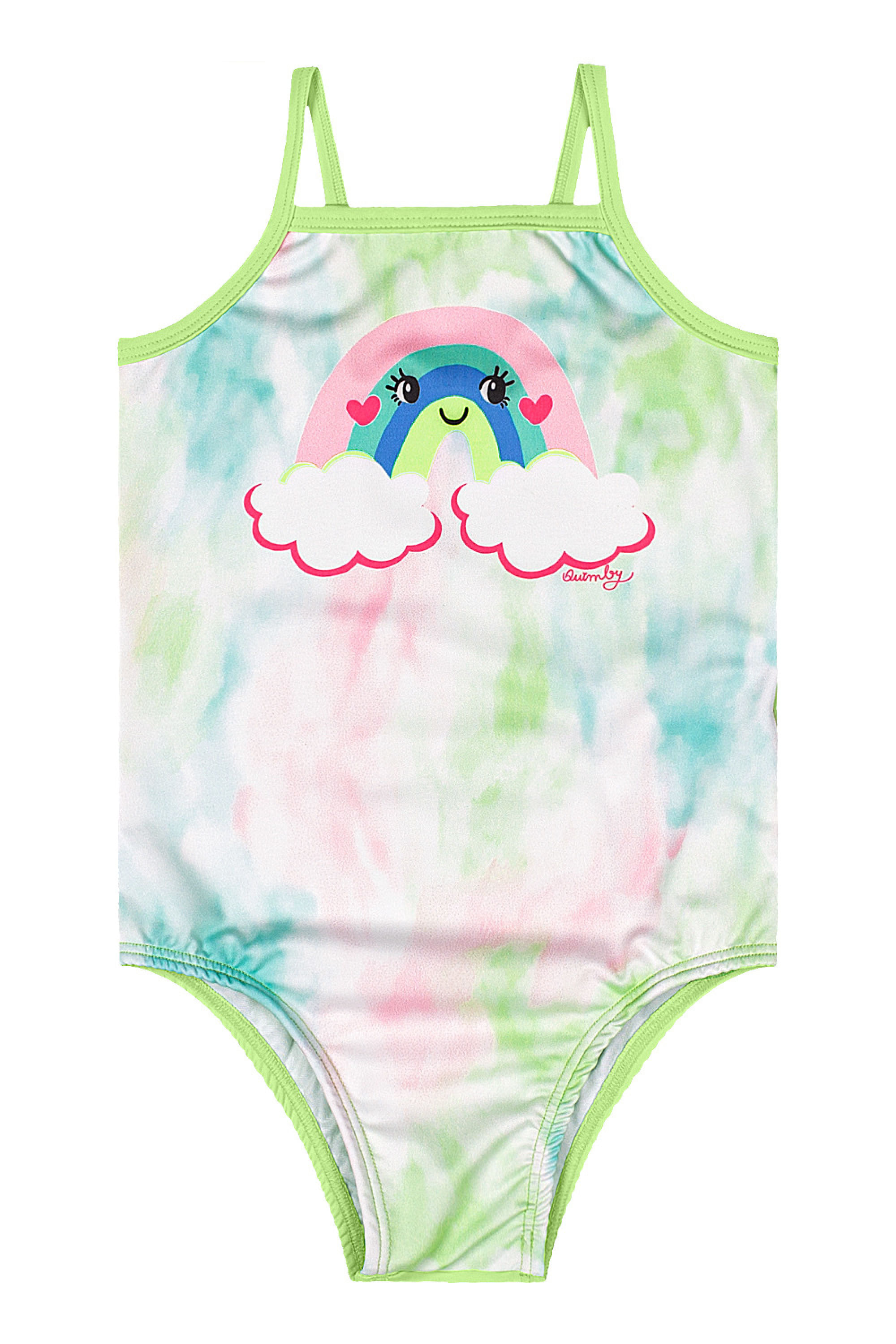 Maiô Infantil Em Malha UV DRY com Forro Em Microfibra (Verde Claro) Quimby - Imagem 3