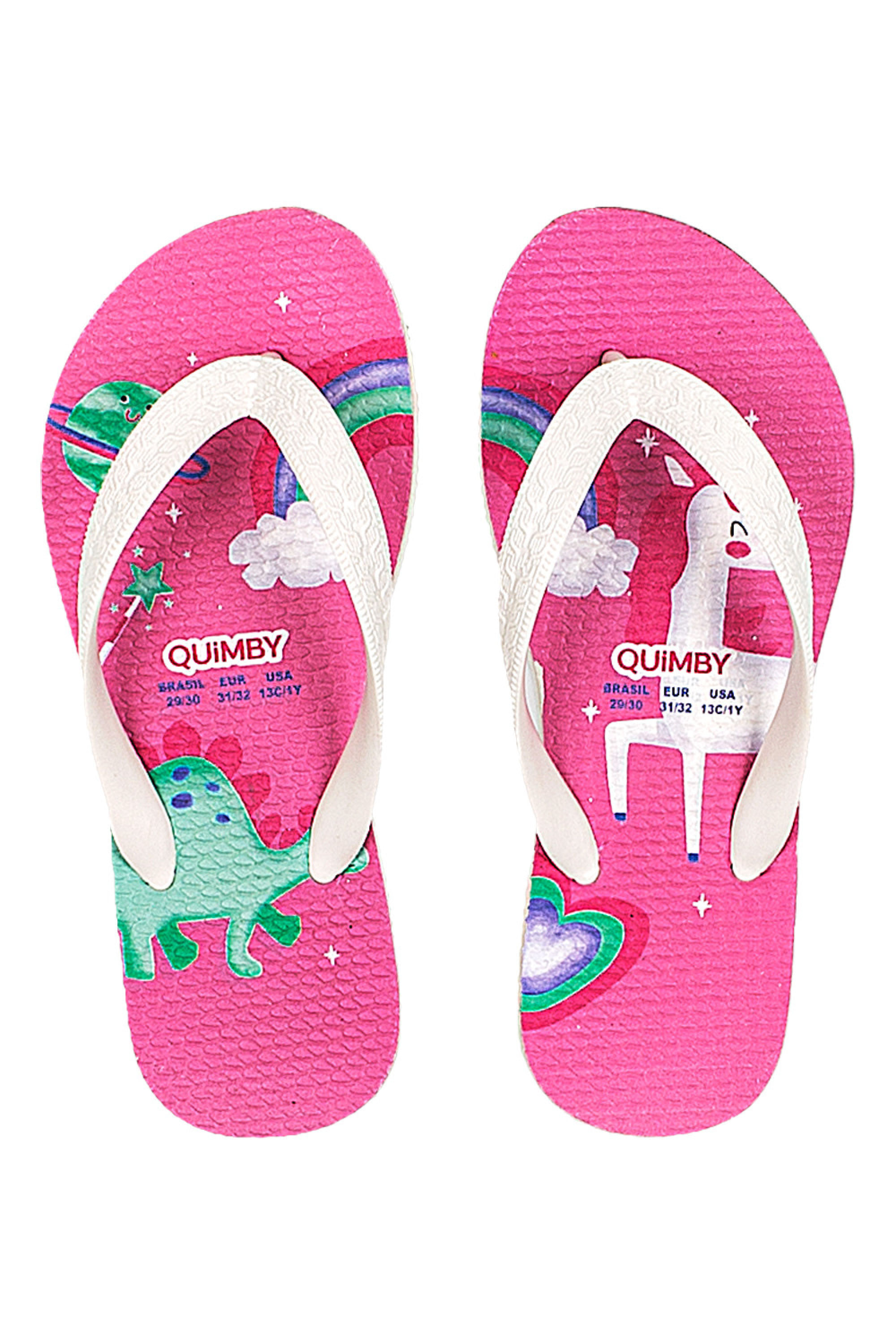 Chinelo Infantil Feminino De Unicórnio (Roxo Neon) Quimby - Imagem 3