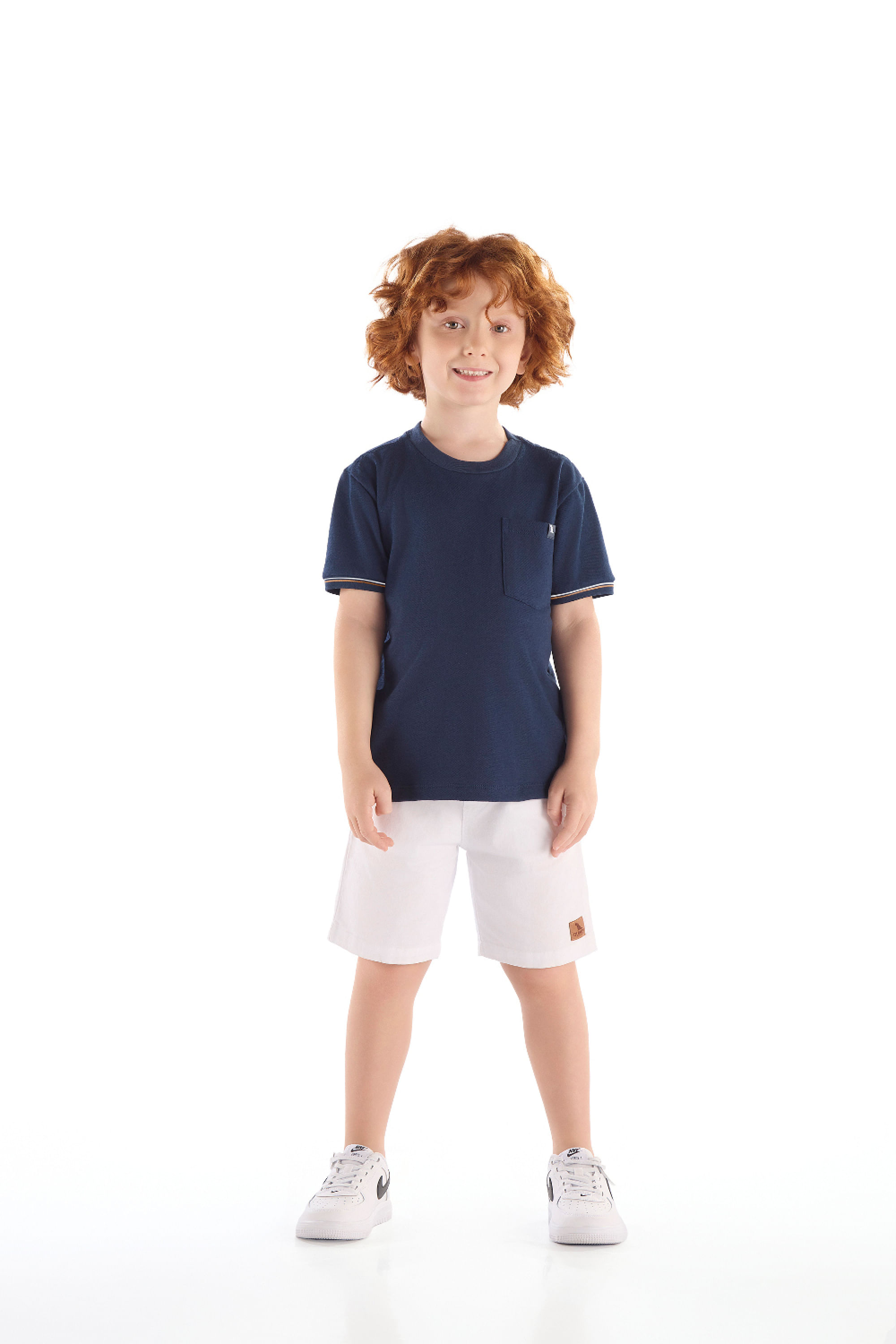 Camiseta Infantil Masculino em Piquet com Elastano (Azul) Quimby - Imagem 16
