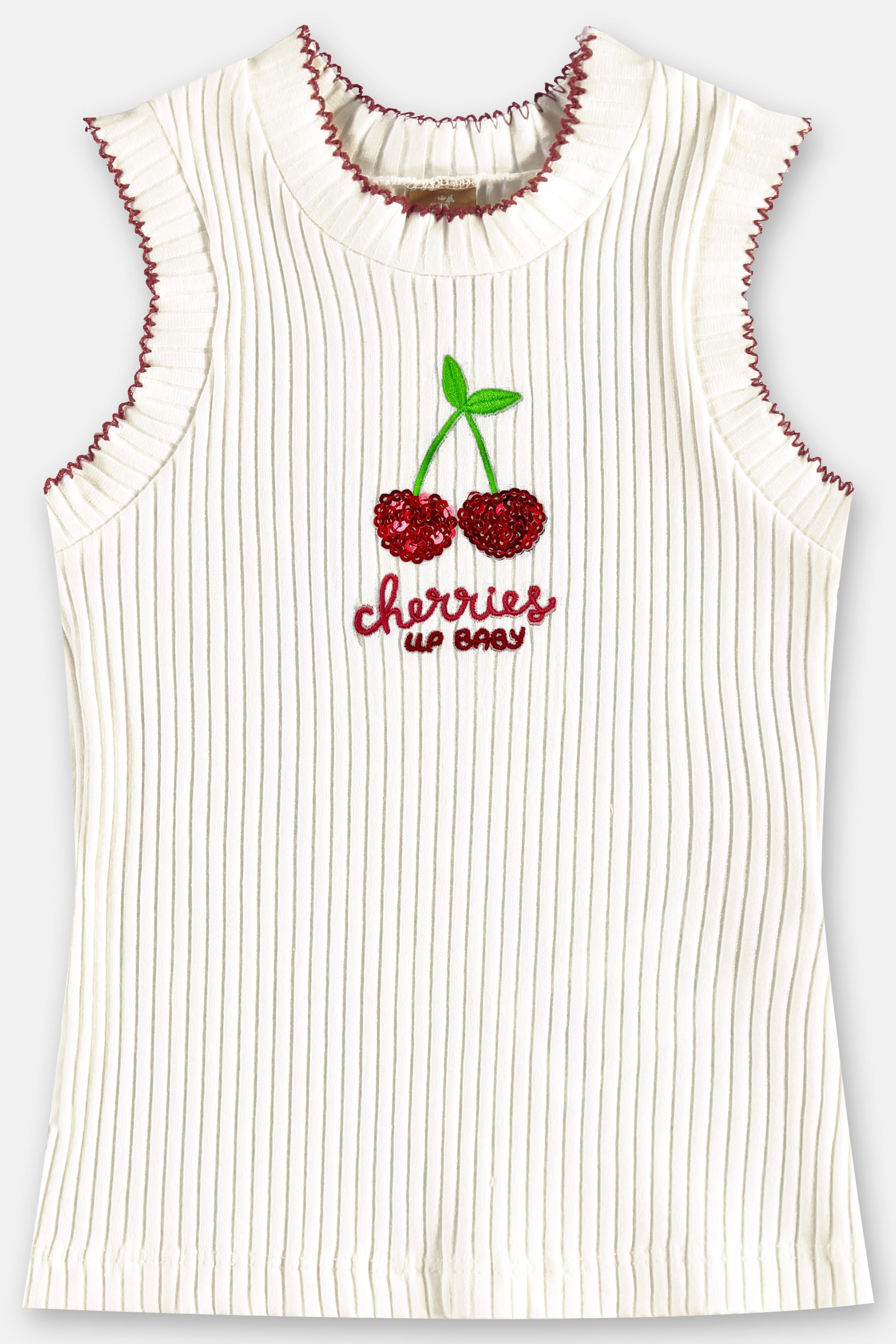 Regata Infantil Feminina em Ribana Canelada (Off White) Up Baby - Imagem 20