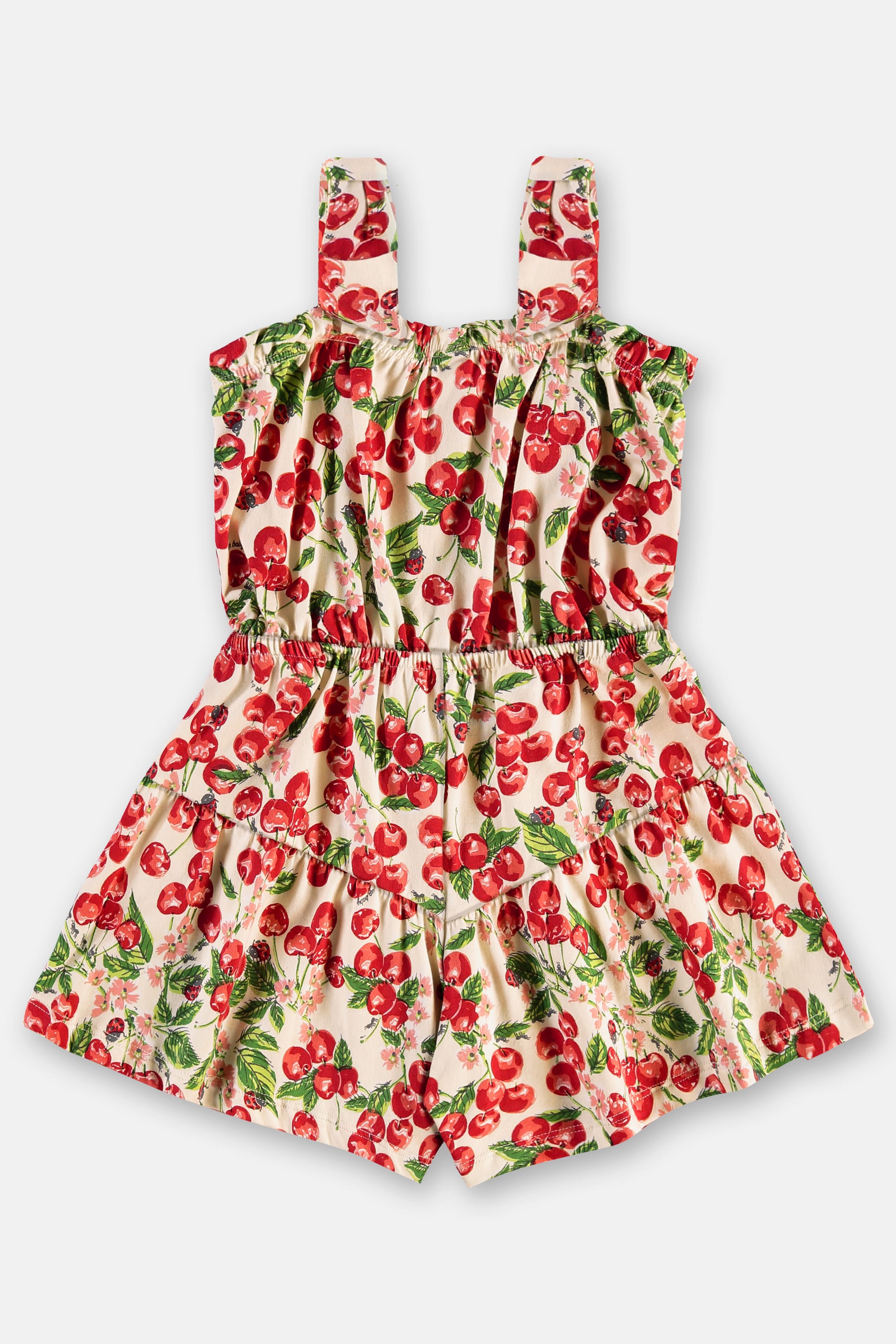 Macaquinho Infantil Feminino em Cotton Cereja (Off White) Up Baby - Imagem 24