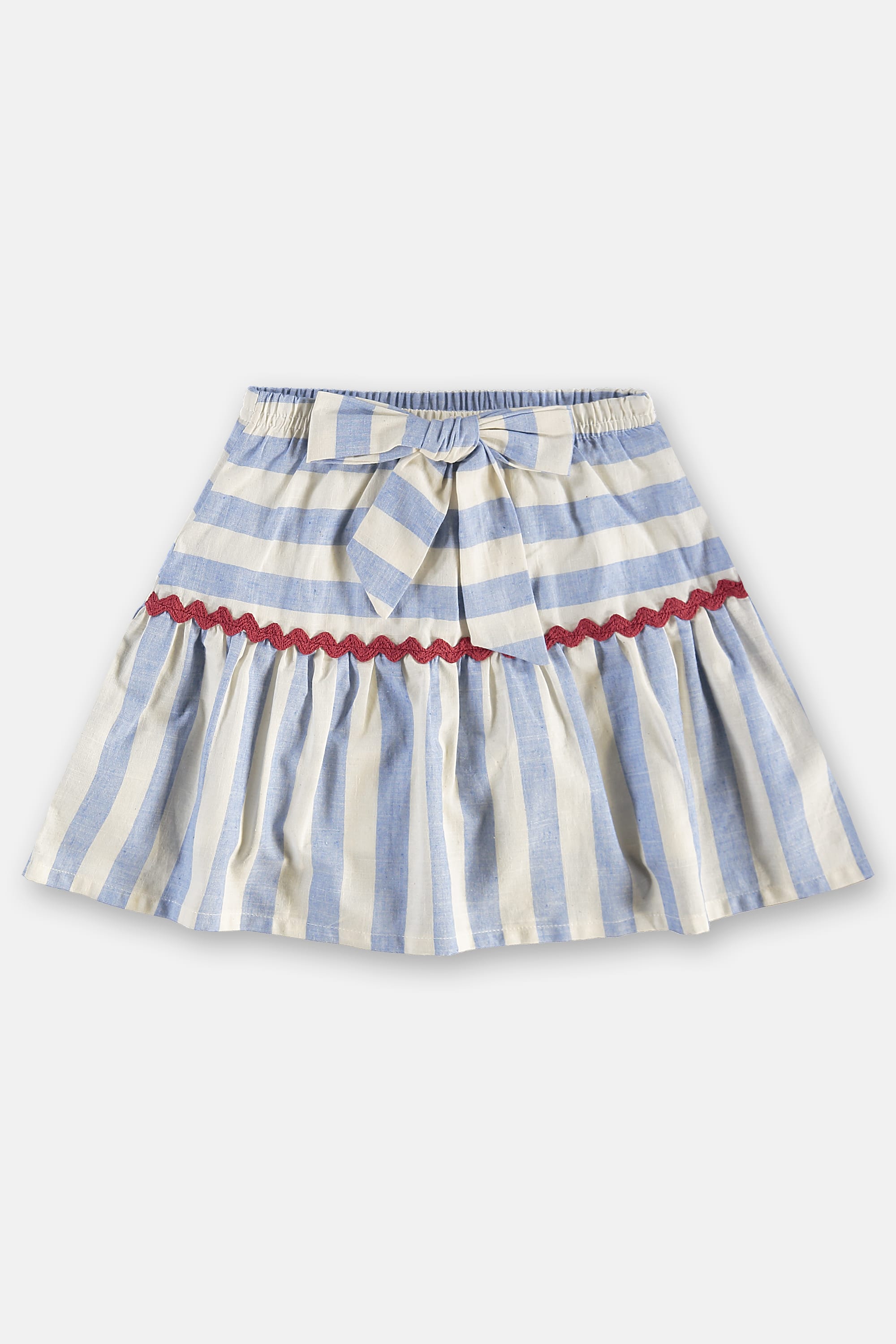 Conjunto Infantil com Blusa Cereja e Saia Listrada (Off White) Up Baby - Imagem 15