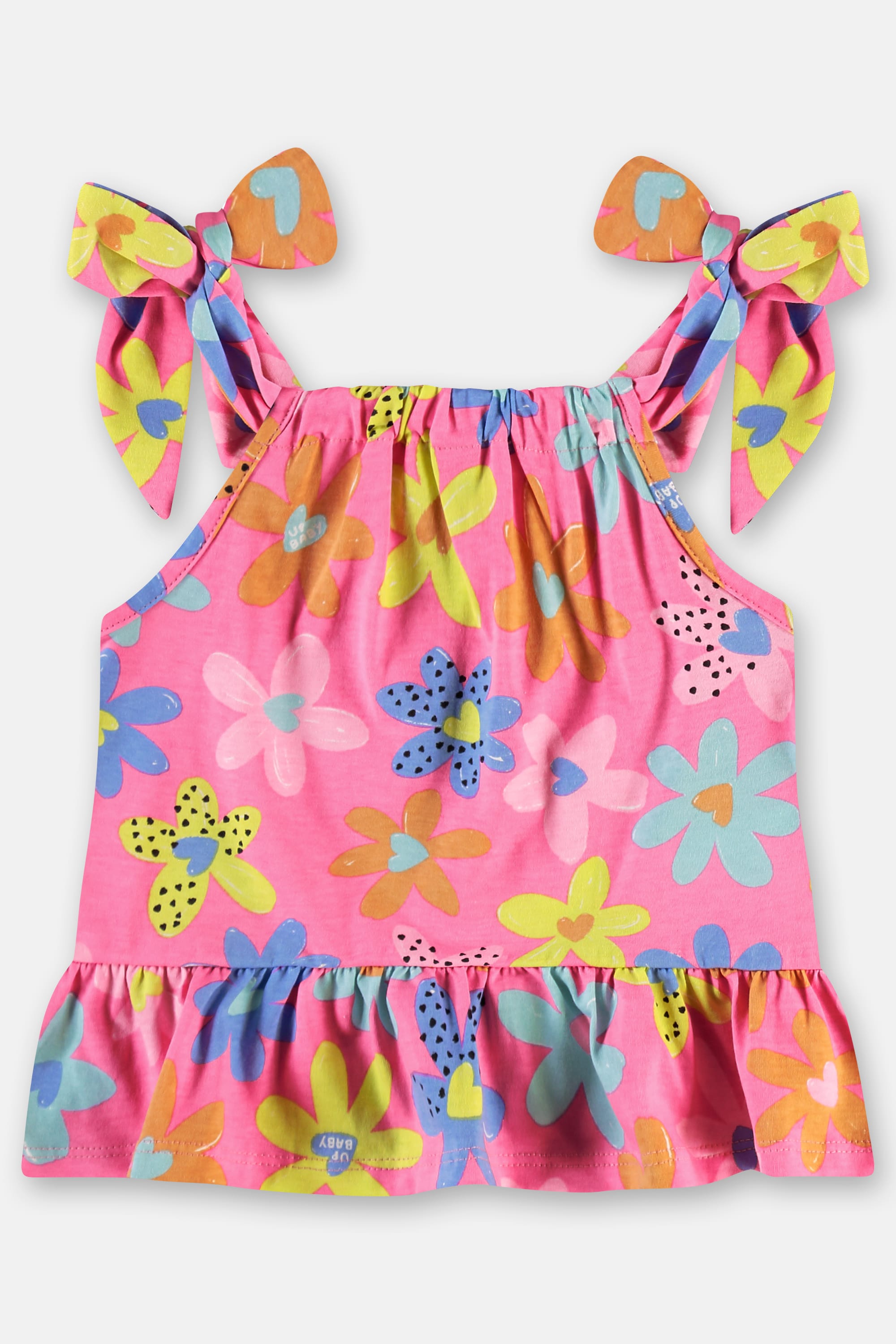 Conjunto Infantil Bata e Short Algodão Floral (Rosa) Up Baby - Imagem 38