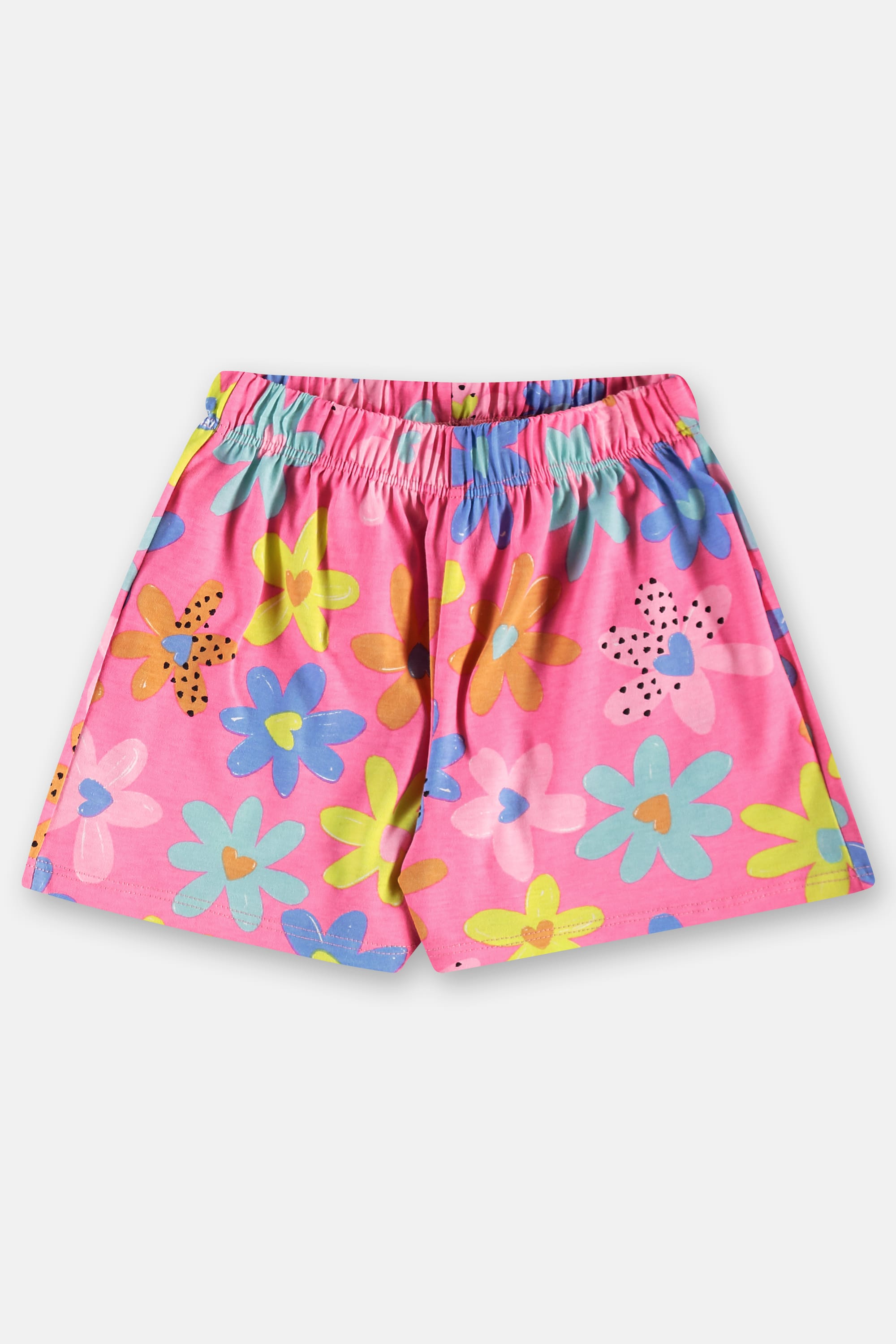 Conjunto Infantil Bata e Short Algodão Floral (Rosa) Up Baby - Imagem 21