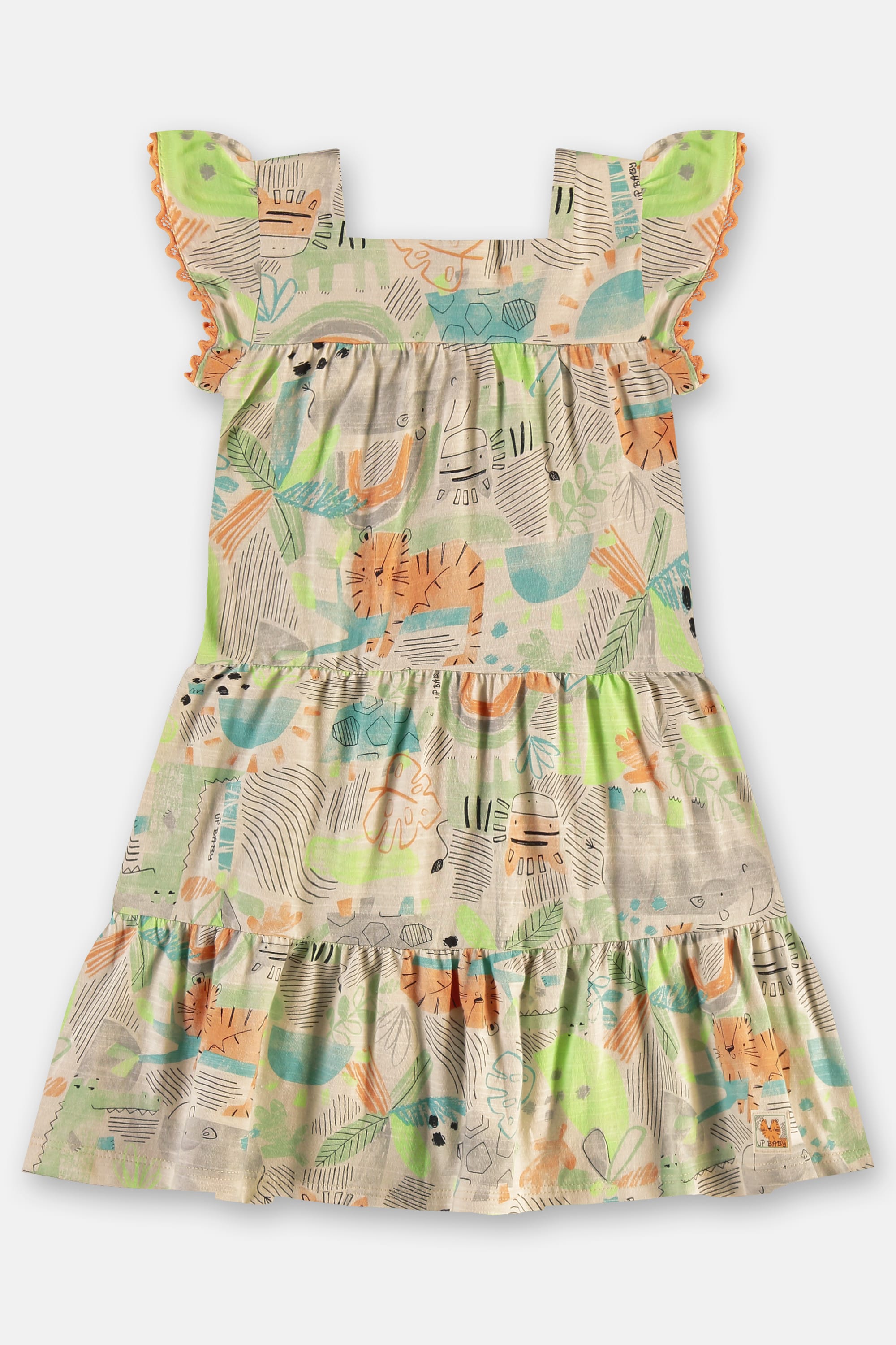 Vestido Infantil em Algodão Flamê (Bege) Up Baby - Imagem 17