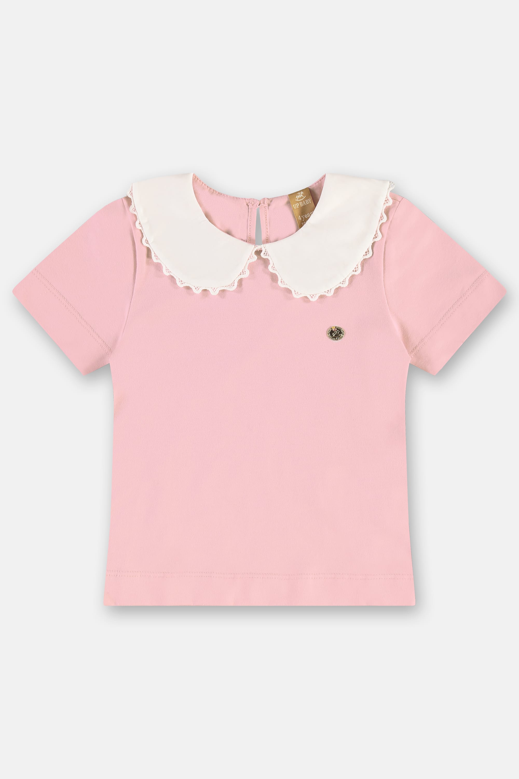 Blusa Infantil Feminina em Cotton Gola Boneca (Rosa) Up Baby - Imagem 11