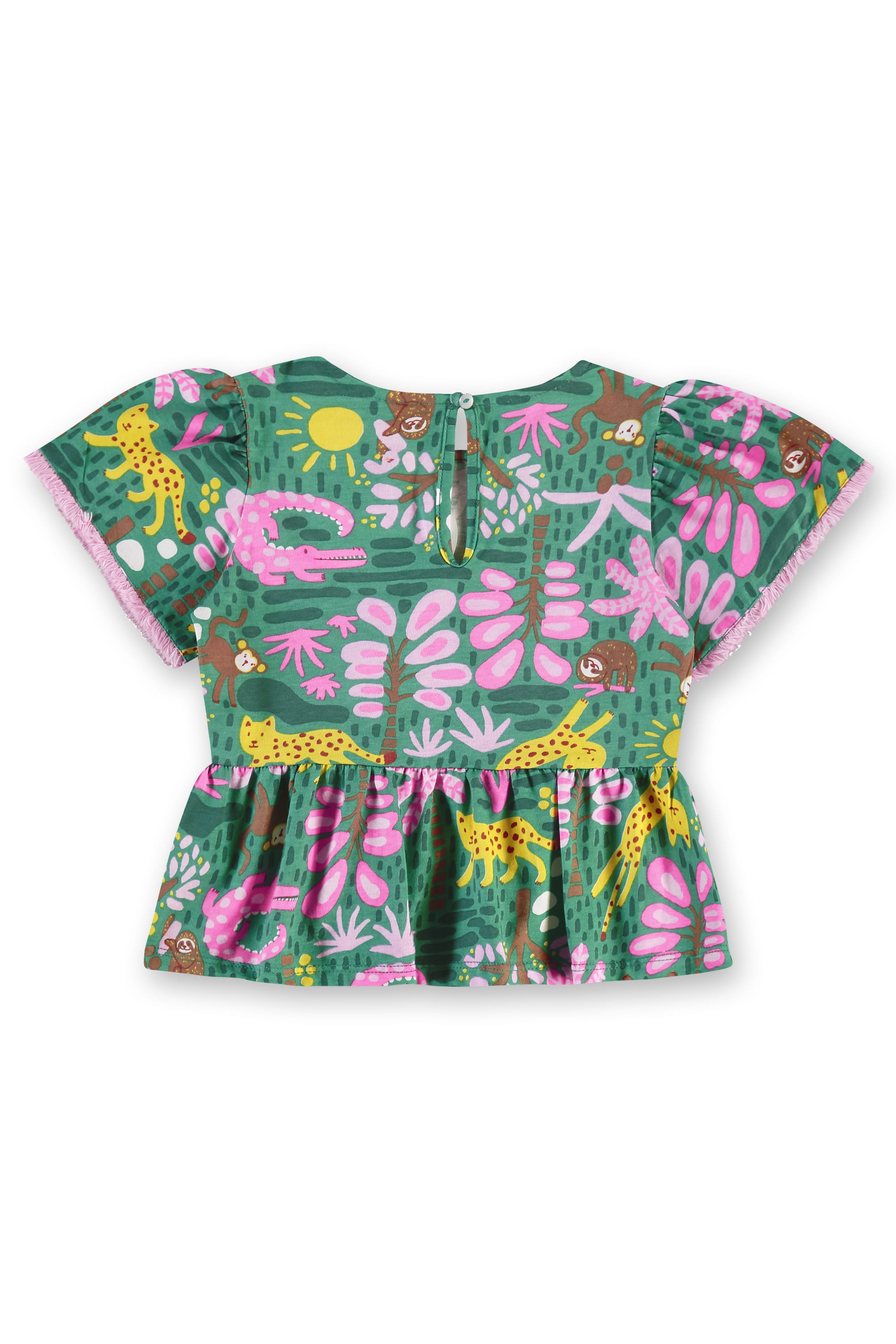 Conjunto Infantil Feminino com Bata e Short (Verde) Up Baby - Imagem 34