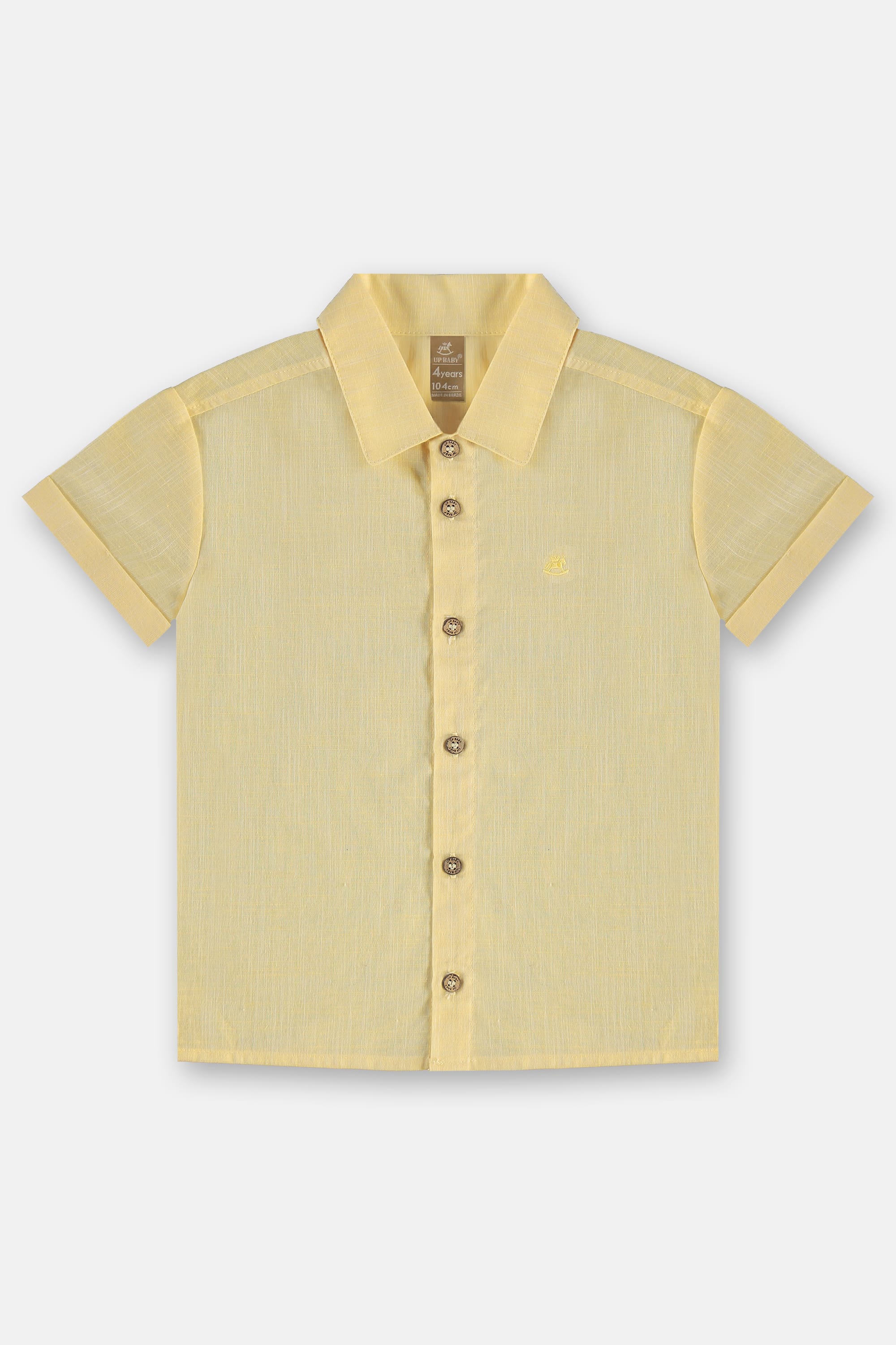 Camisa Infantil Masculina em Algodão Voil (Amarelo) Up Baby - Imagem 11