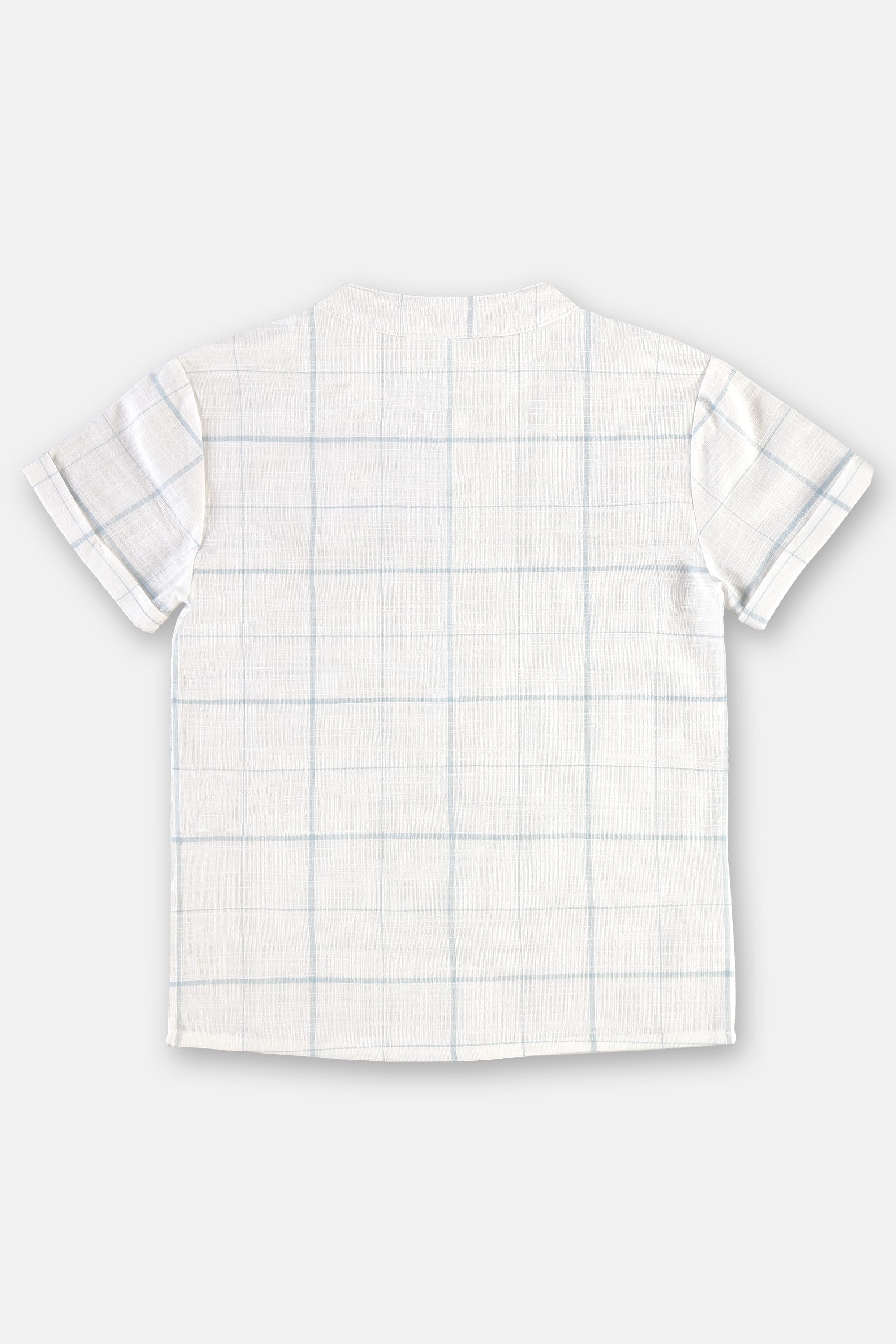 Conjunto Infantil Masculino com Bata Xadrez e Bermuda (Branco) Up Baby - Imagem 34