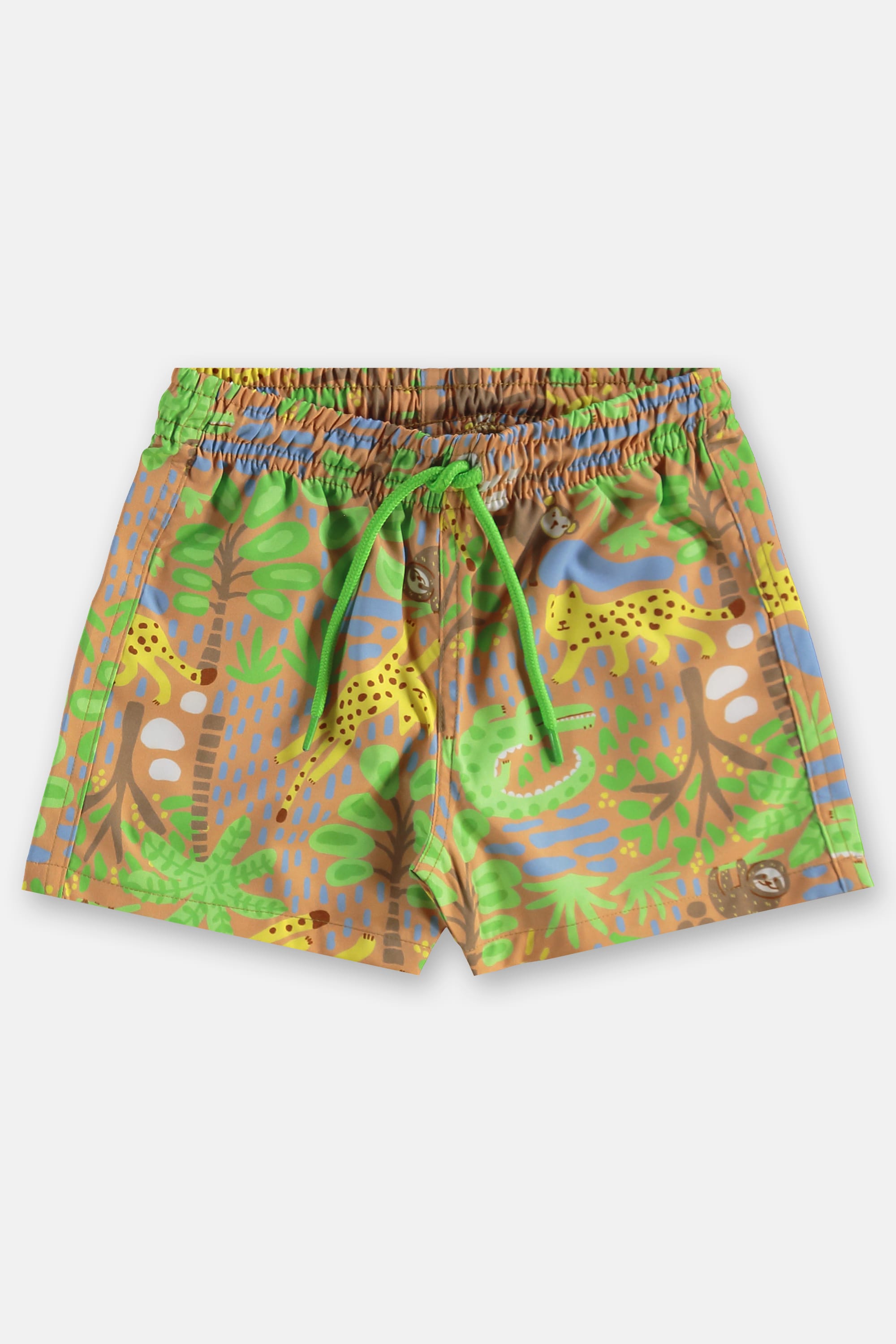 Conjunto Infantil com Camiseta em Algodão e Short em Microfibra (Amarelo) Up Baby - Imagem 3