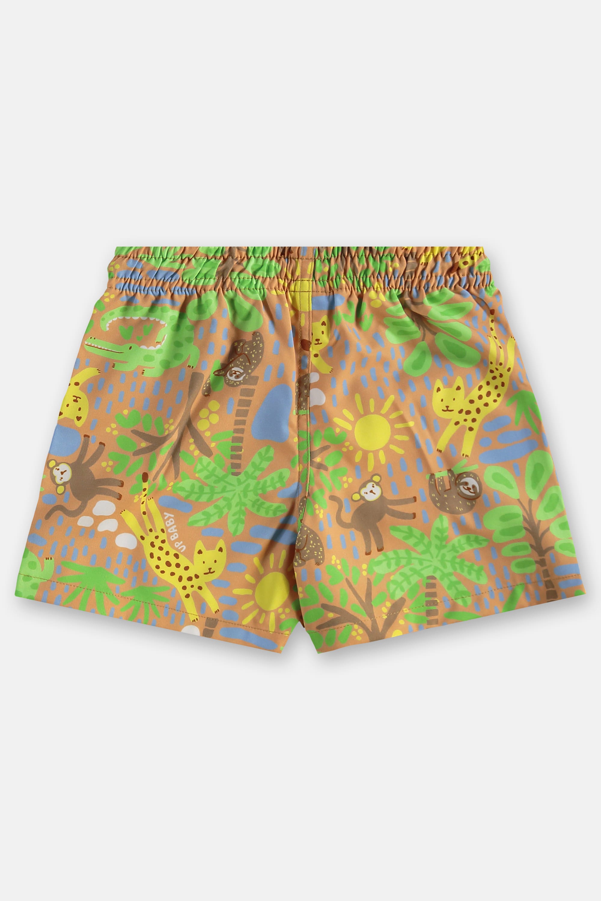 Conjunto Infantil com Camiseta em Algodão e Short em Microfibra (Amarelo) Up Baby - Imagem 41