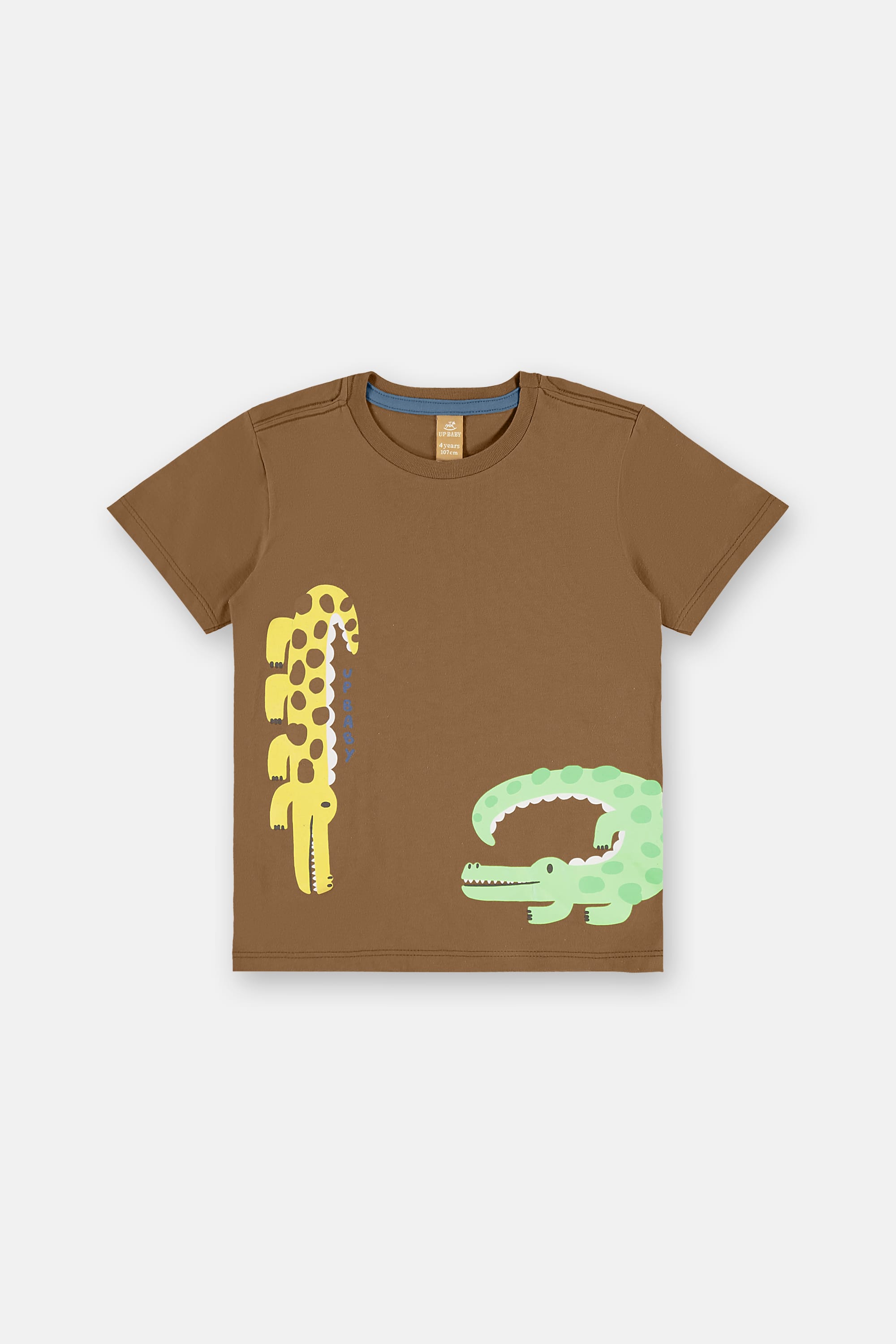 Conjunto Crocodilo Infantil com Camiseta e Bermuda (Marrom) Up Baby - Imagem 8