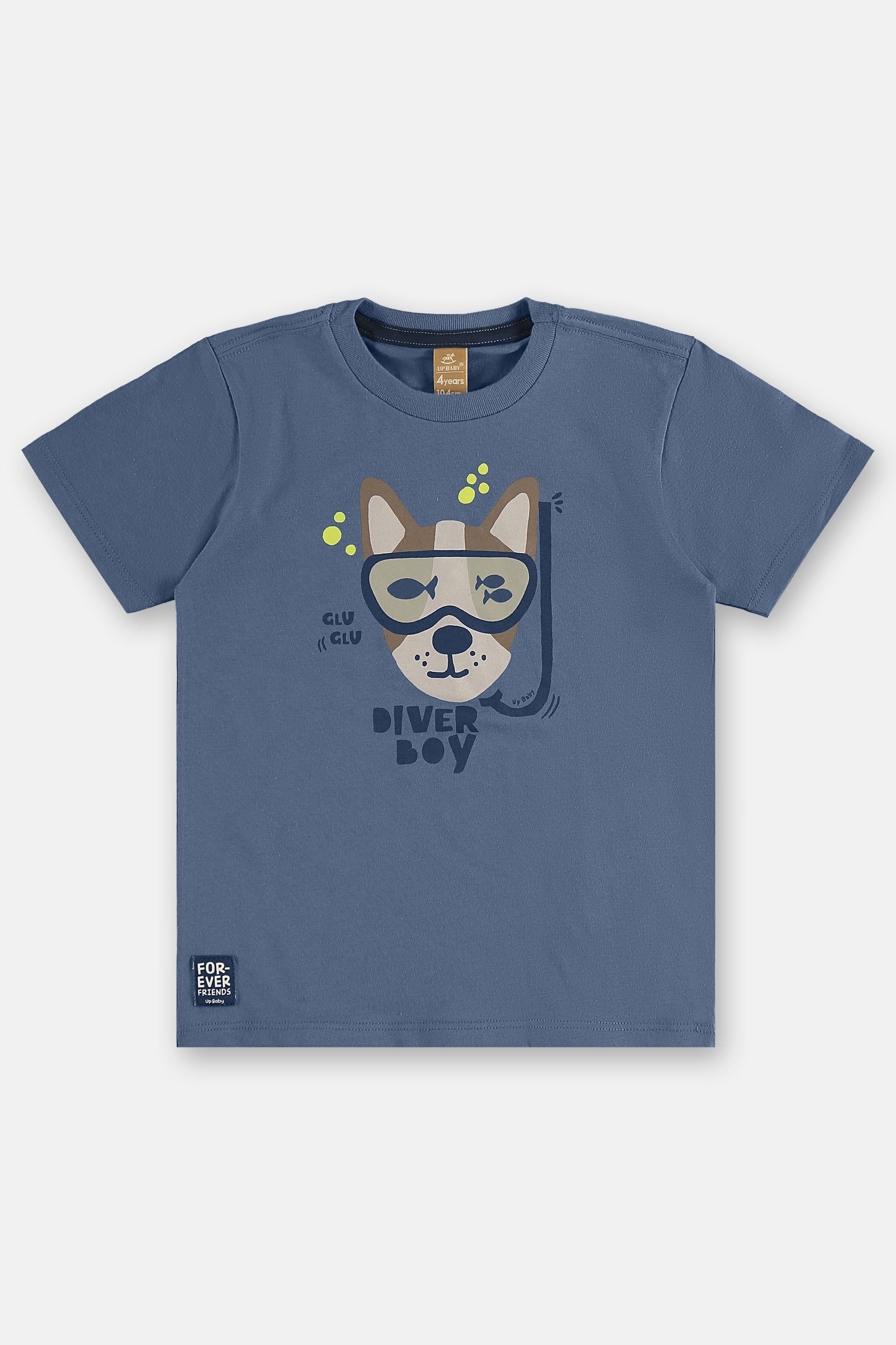 Conjunto Infantil Diver Boy com Camiseta e Bermuda (Azul) Up Baby - Imagem 8