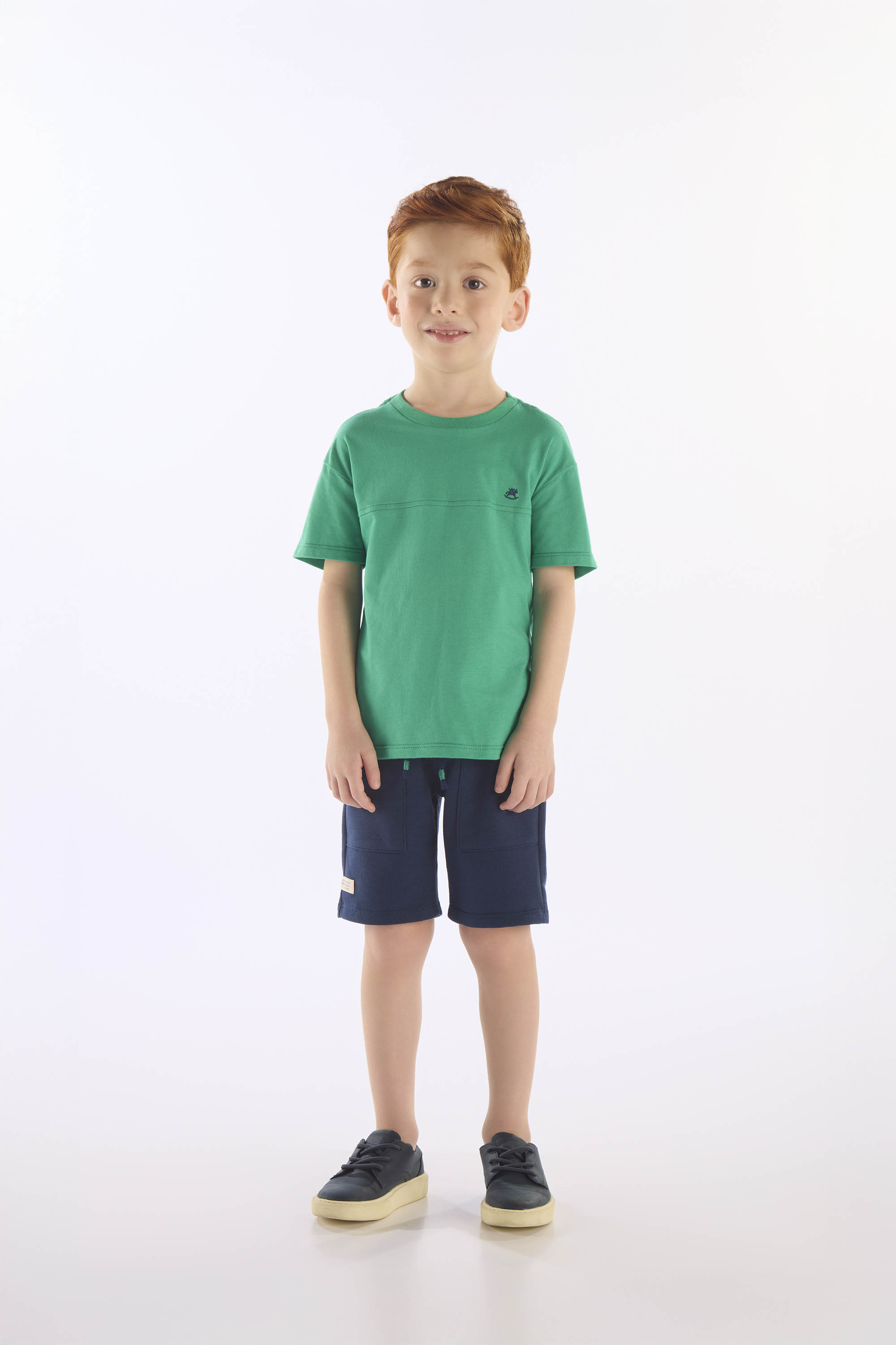 Conjunto Infantil Menino Camiseta e Bermuda Moletom (Verde) Up Baby