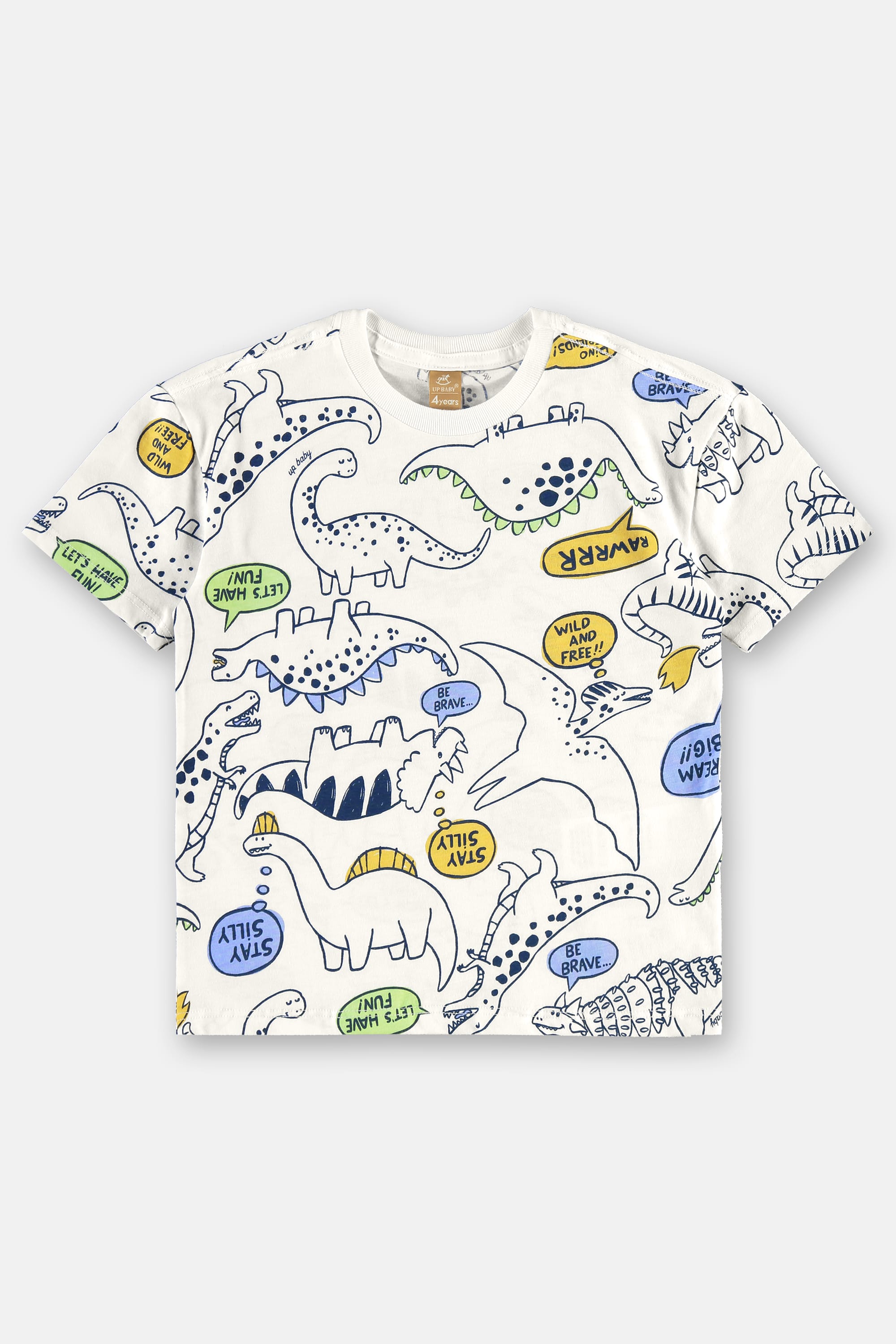 Conjunto Infantil Masculino com Camiseta Dinos e Bermuda (Branco) Up Baby - Imagem 20