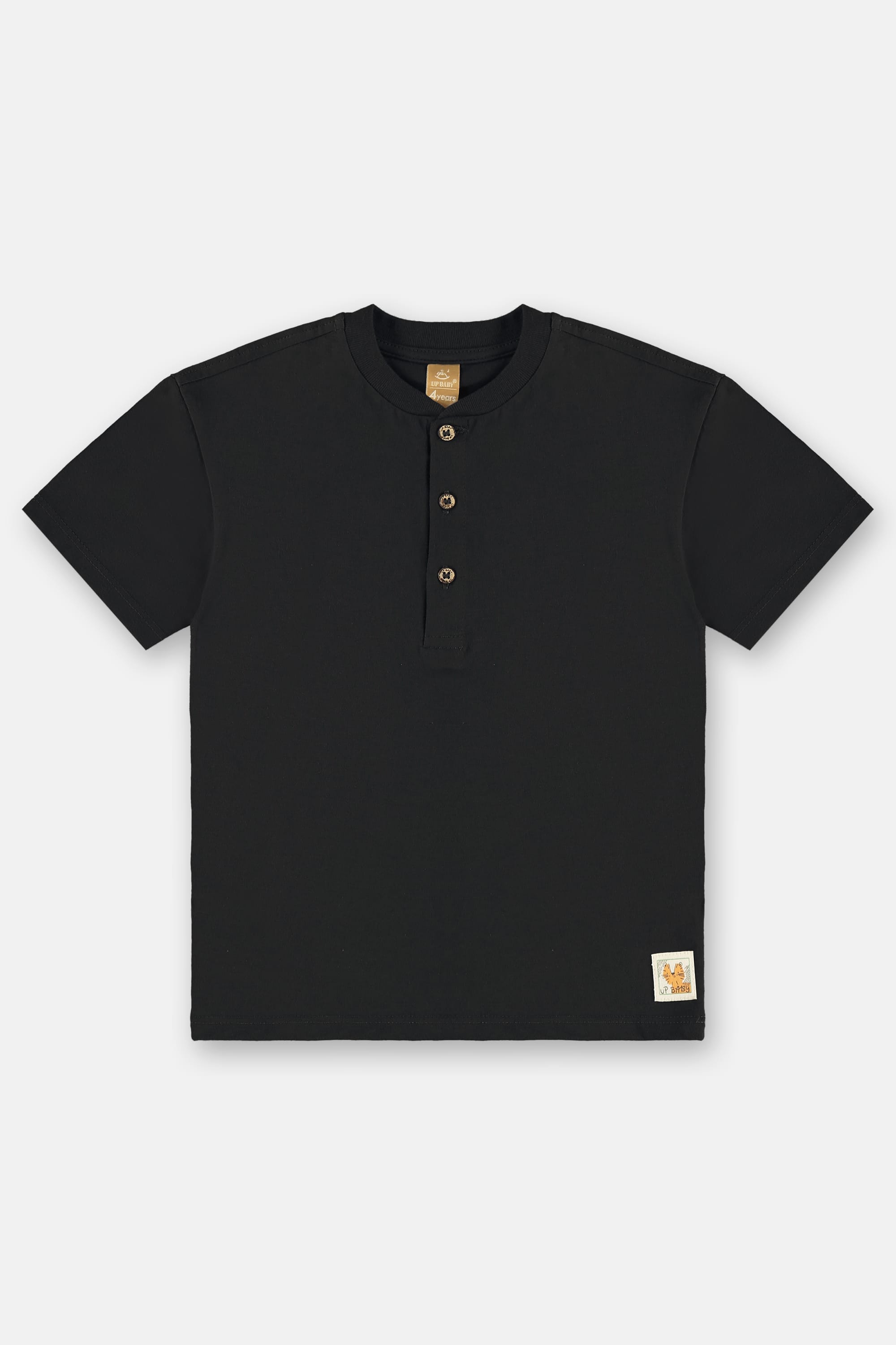 Conjunto Infantil com Camiseta e Bermuda Estampa Abstrata (Preto) Up Baby - Imagem 2