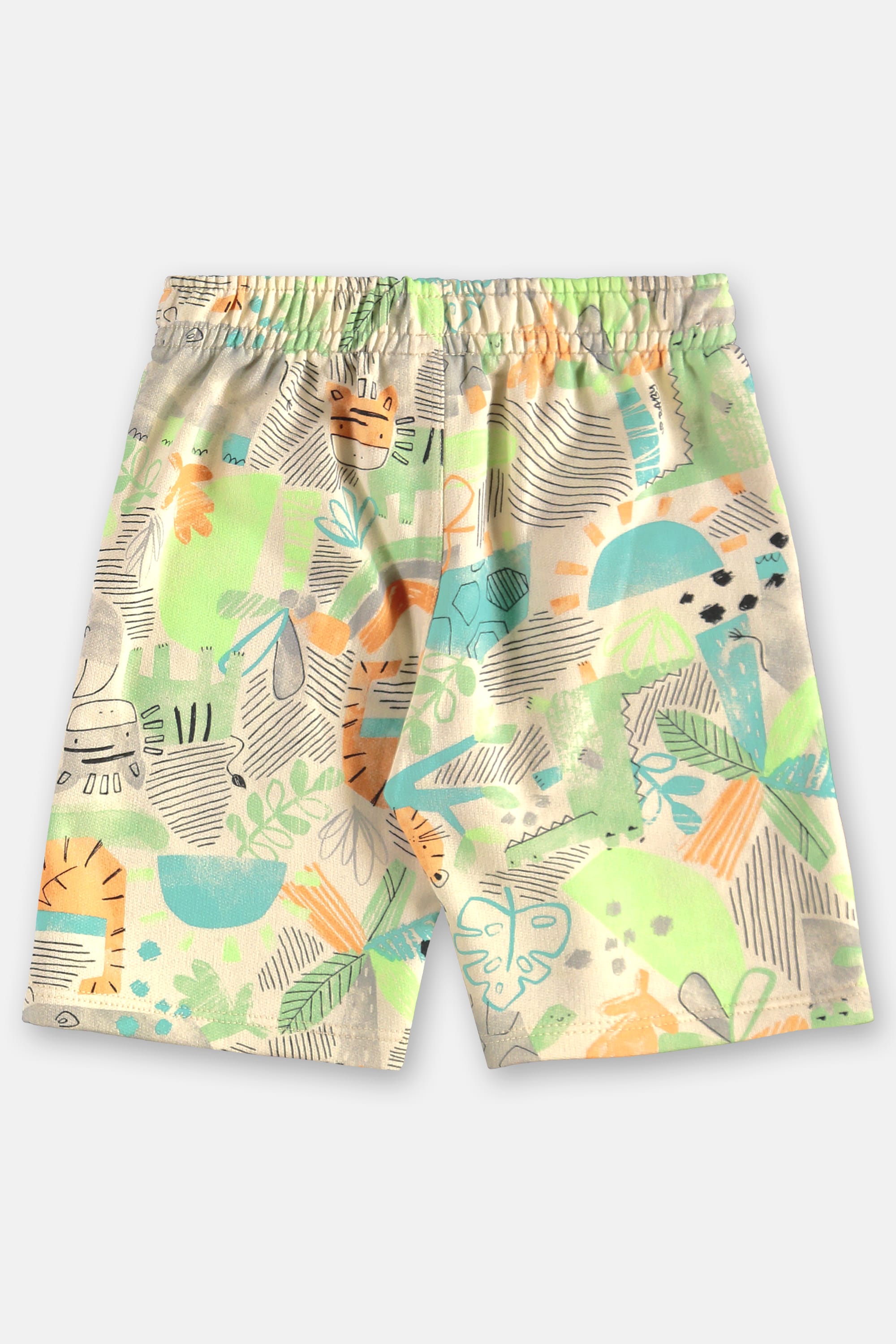 Conjunto Infantil com Camiseta e Bermuda Estampa Abstrata (Preto) Up Baby - Imagem 41