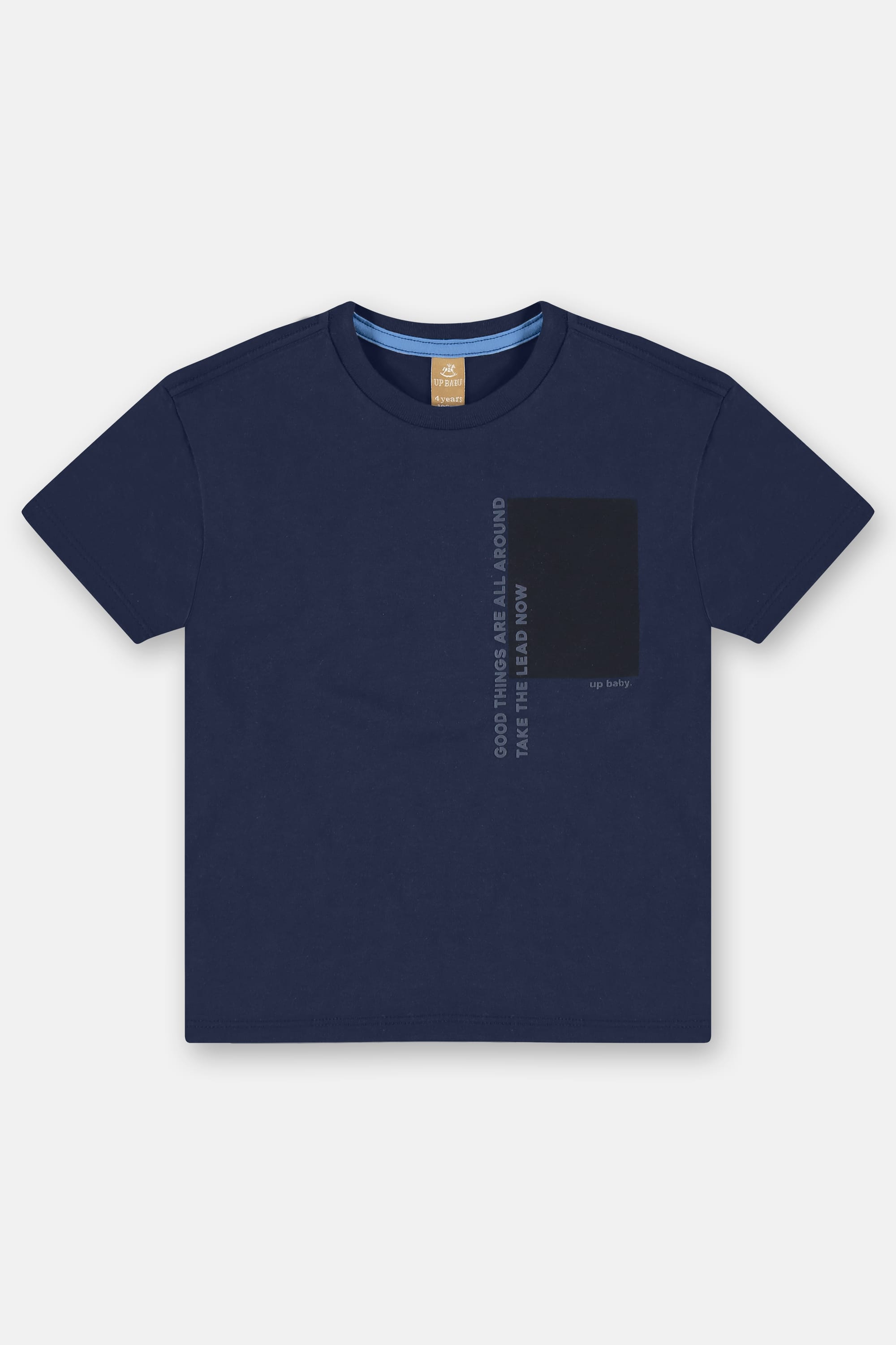 Conjunto Infantil Masculino com Camiseta Around You e Bermuda (Azul Marinho) Up Baby - Imagem 32