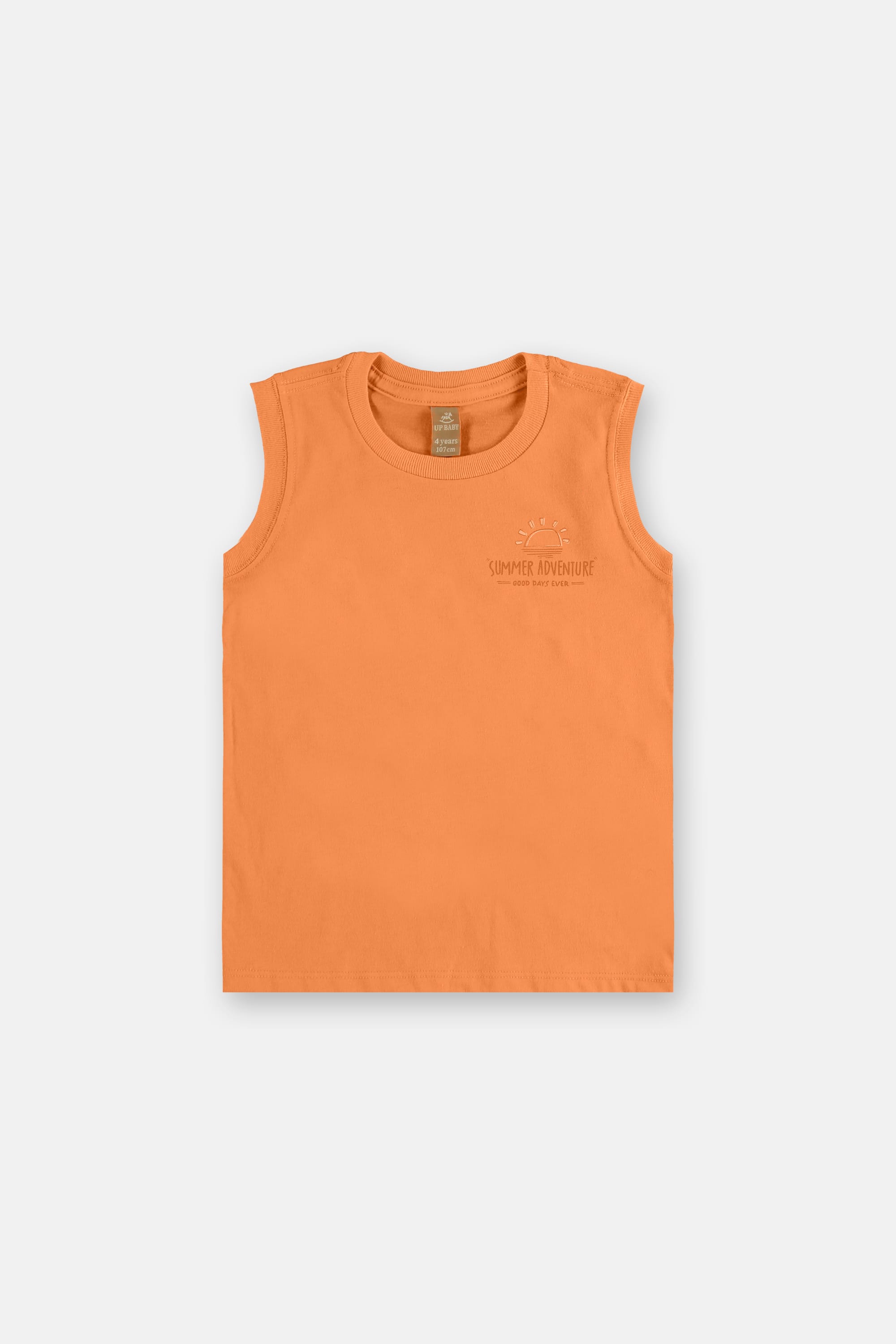 Conjunto Infantil com Regata e Short com Estampa Abstrata (Laranja) Up Baby - Imagem 38