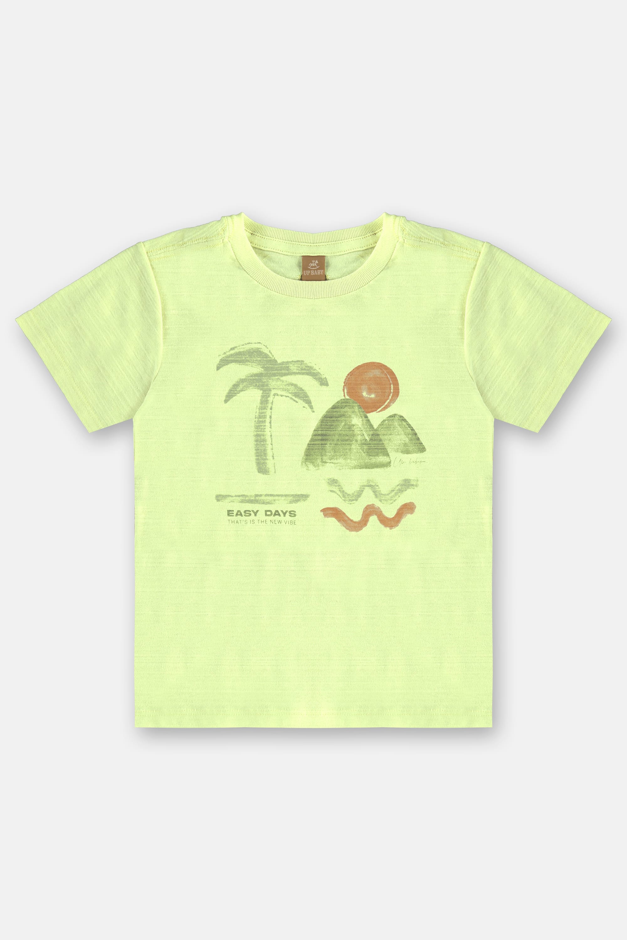Camiseta em Algodão Flamê Infantil Masculina (Verde Limão) Up Baby - Imagem 14