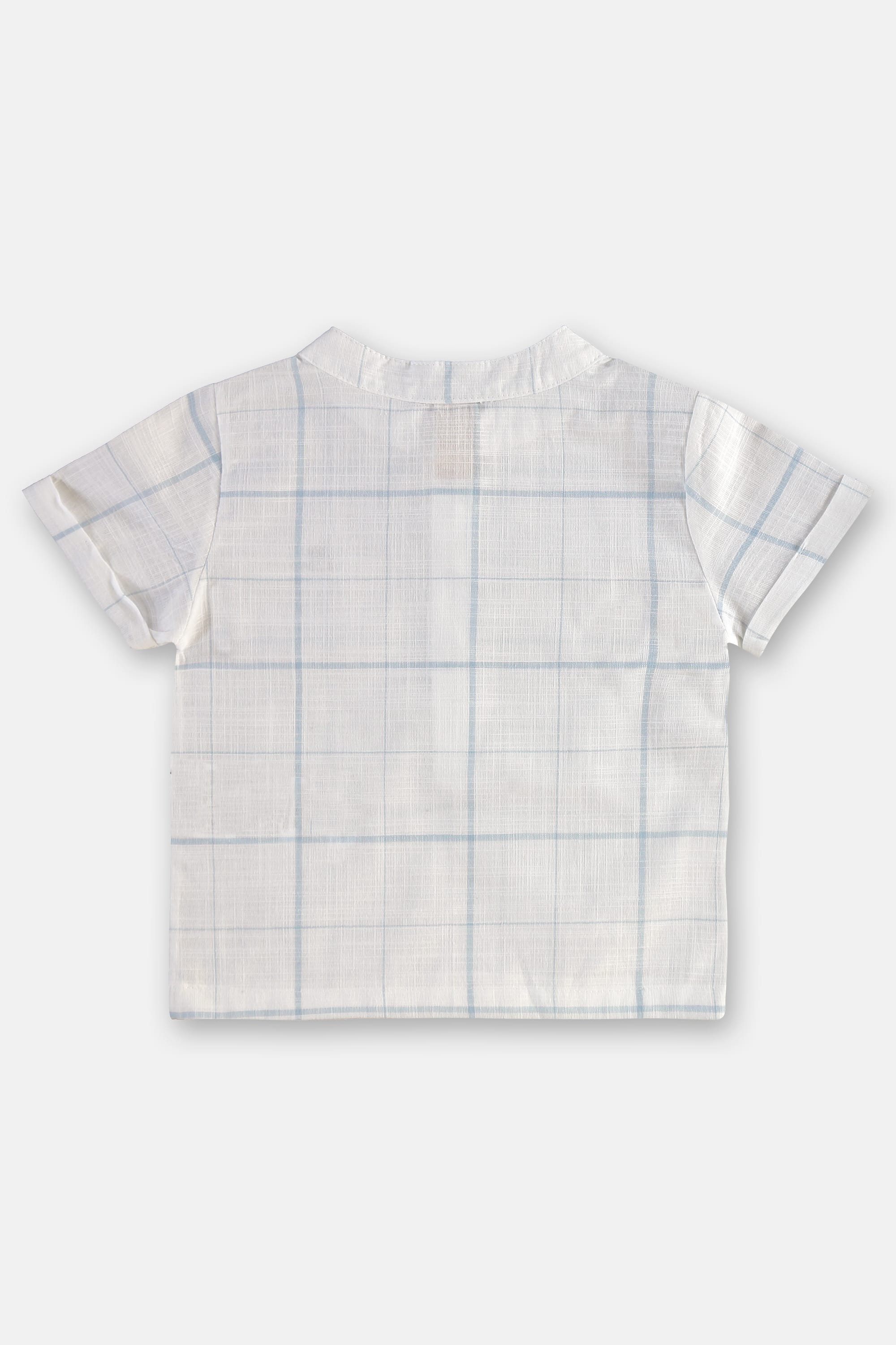 Conjunto Bebê Menino com Bata Xadrez e Bermuda (Branco) Up Baby - Imagem 29