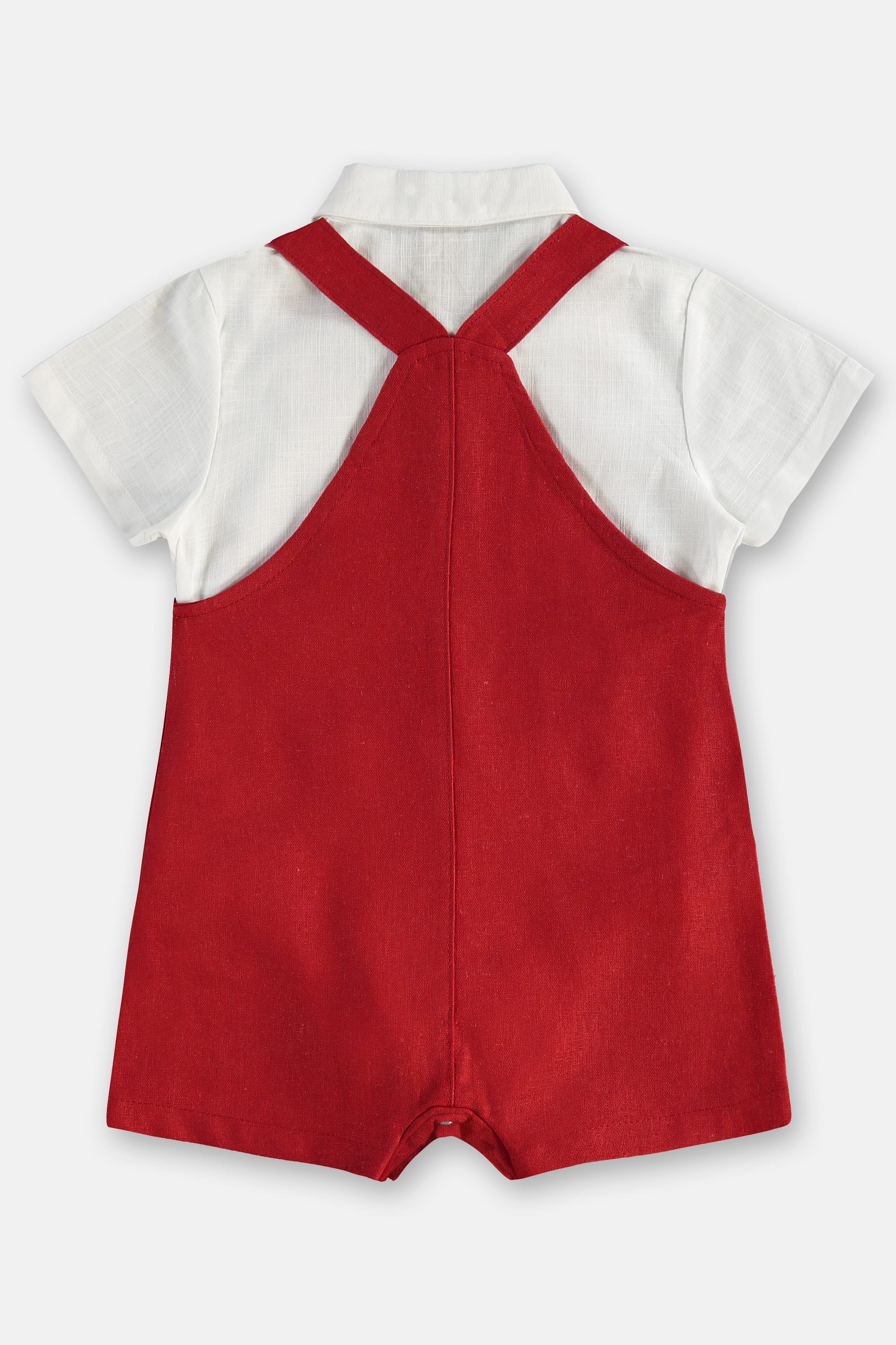 Conjunto Bebê Menino com Body Social e Jardineira (Vermelho) Up Baby - Imagem 3