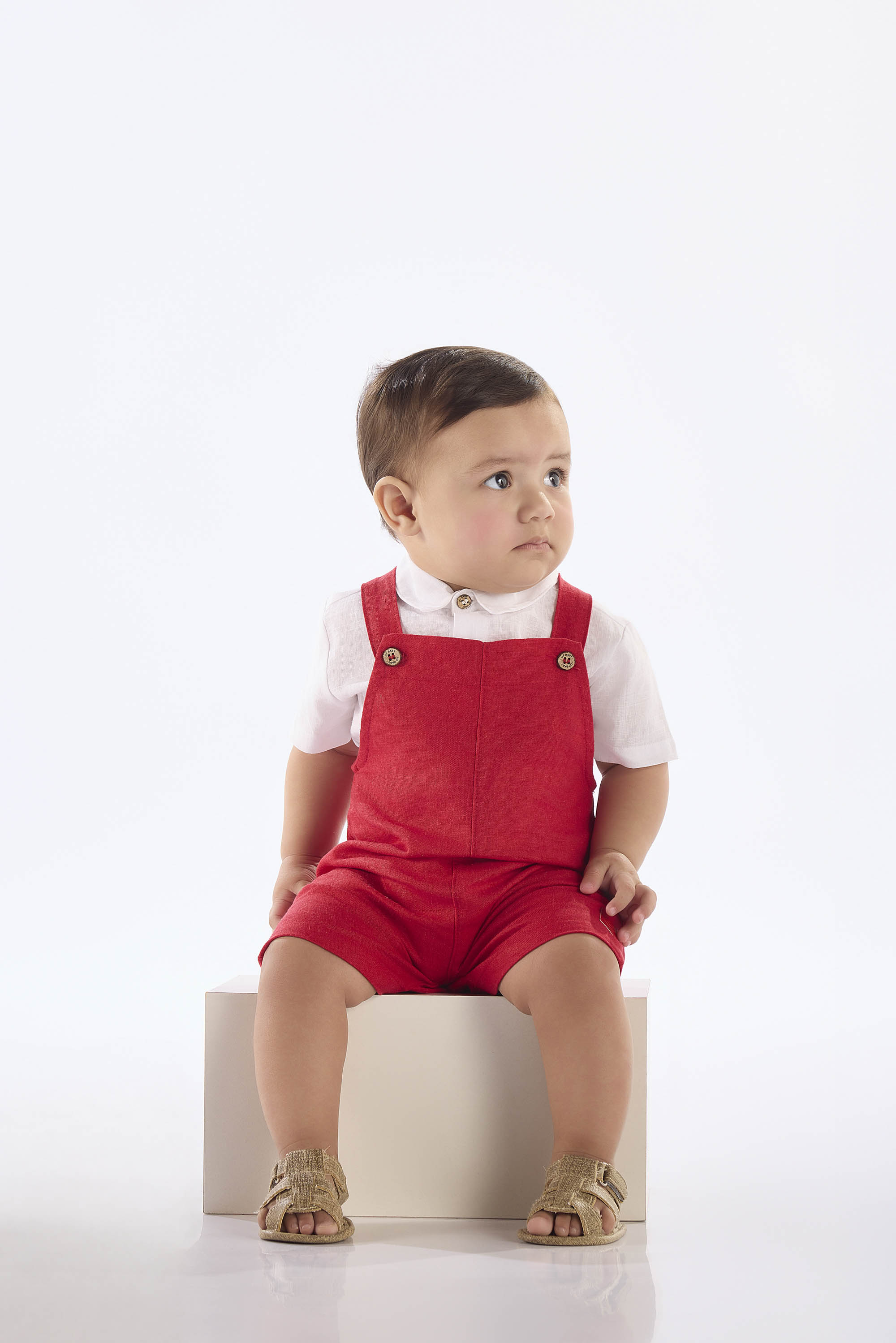 Conjunto Bebê Menino com Body Social e Jardineira (Vermelho) Up Baby - Imagem 10