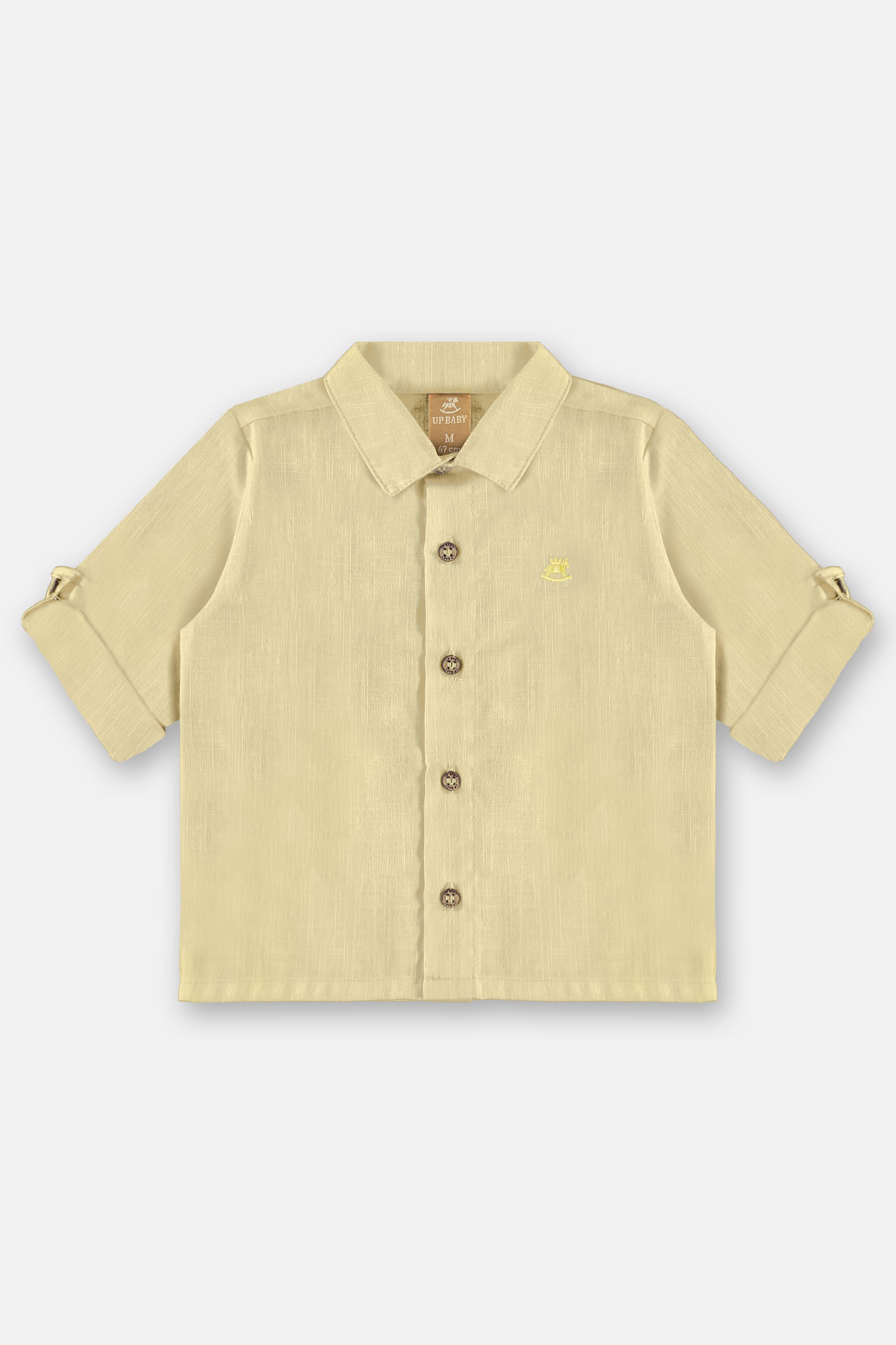 Camisa Social Manga Longa para Bebê Menino (Amarelo) Up Baby - Imagem 11