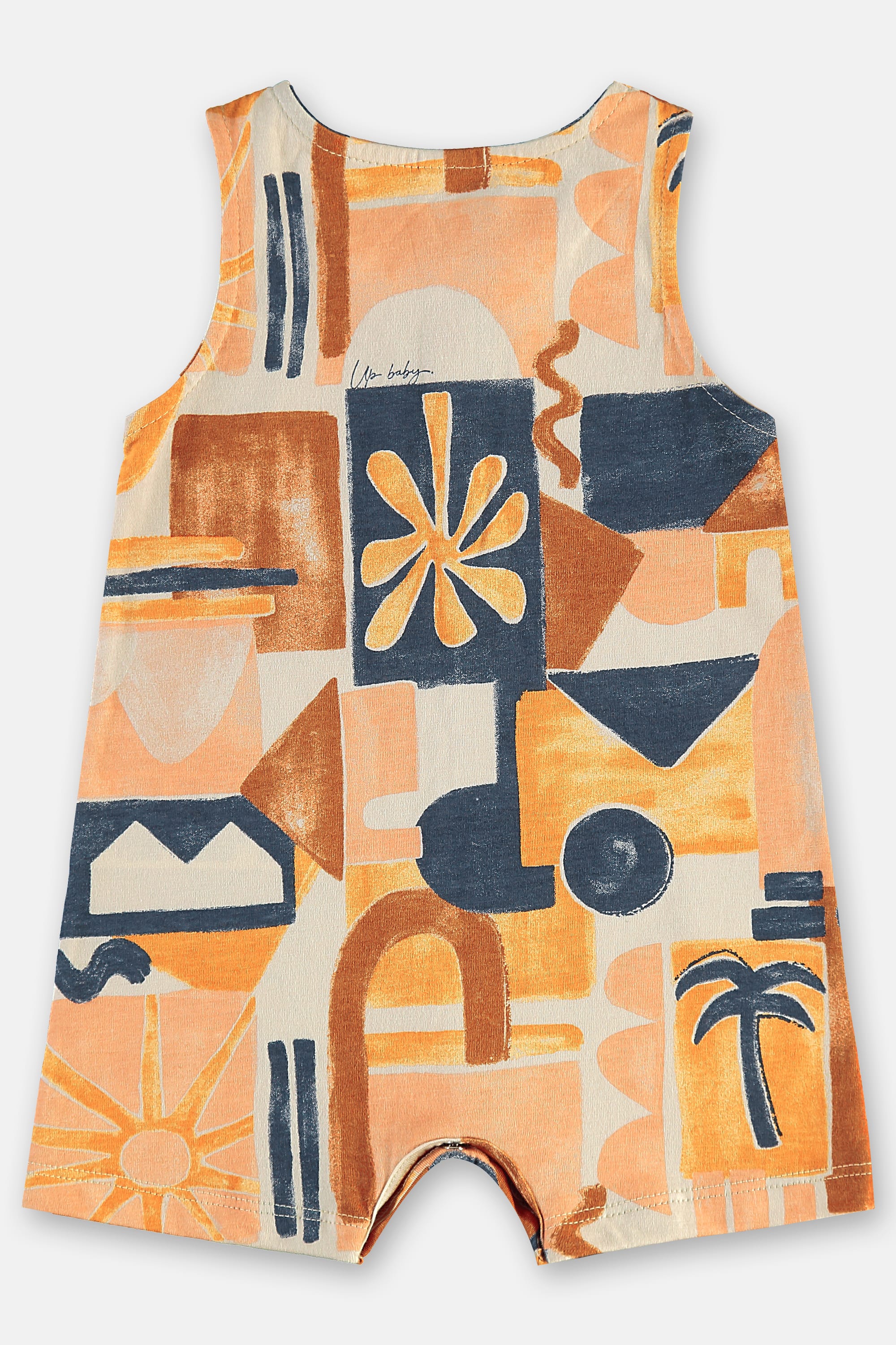 Macaquinho para Bebê Menino com Abertura Entrepernas (Laranja) Up Baby - Imagem 9