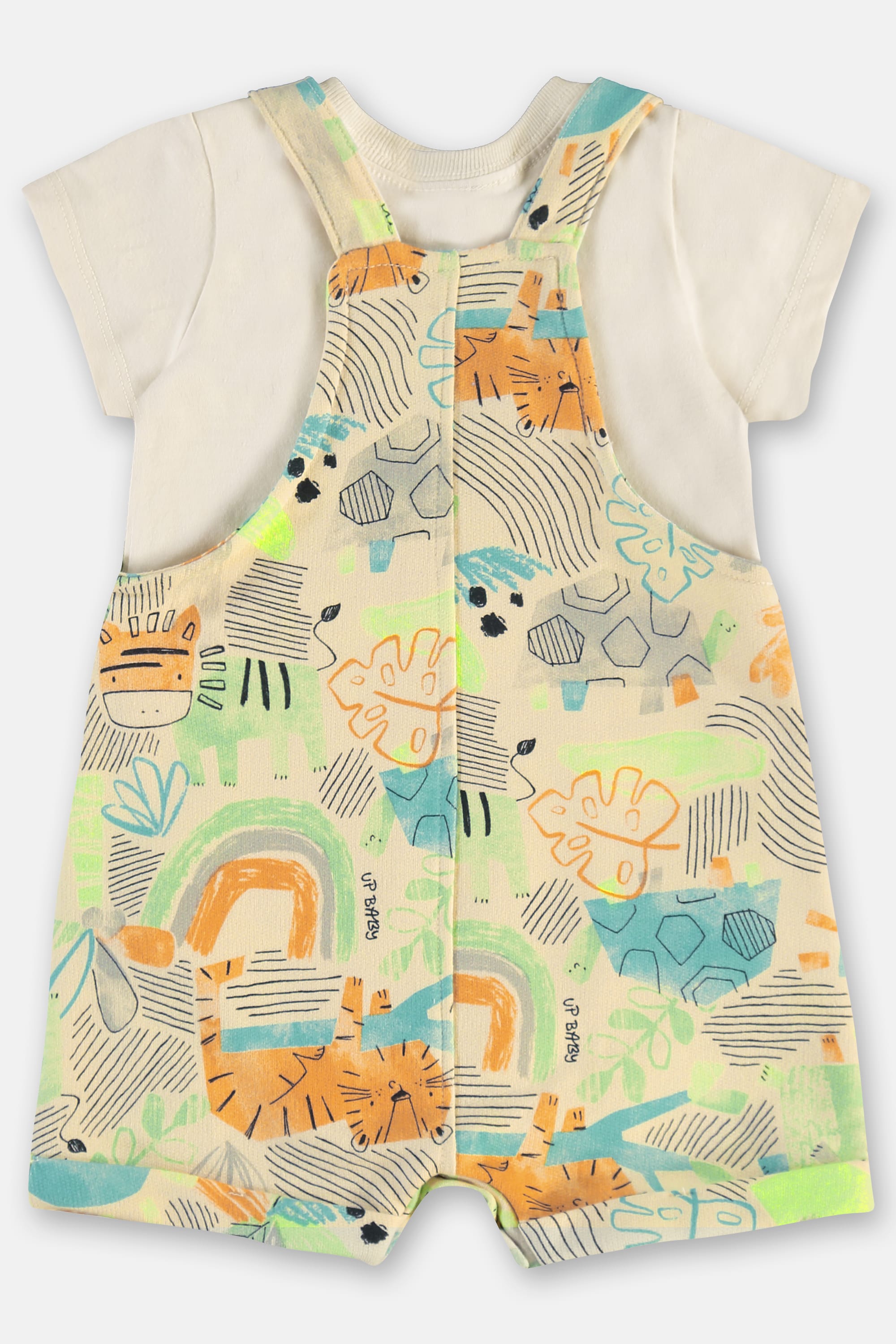 Conjunto Safári para Bebê Menino com Jardineira e Body (Bege) Up Baby - Imagem 6