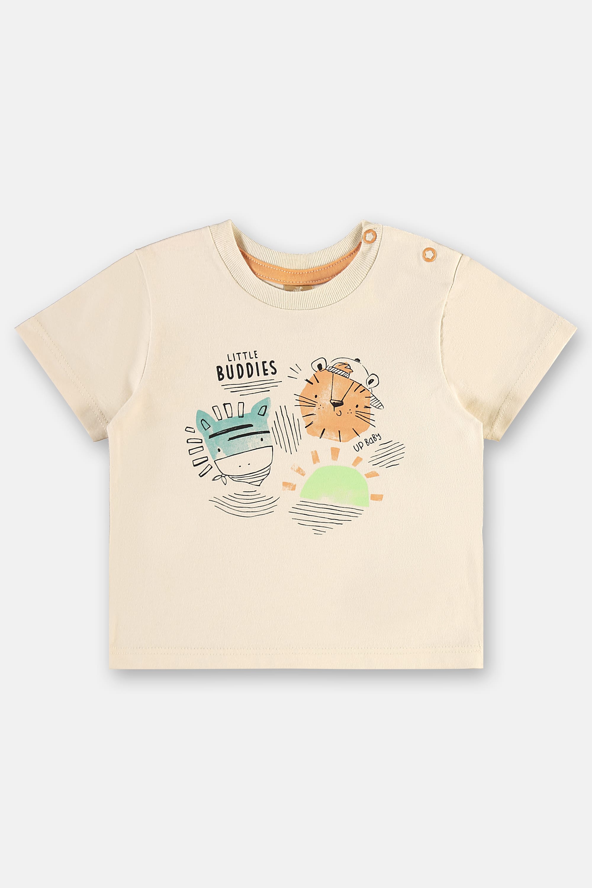 Conjunto Safári com Camiseta e Bermuda para Bebê Menino (Bege) Up Baby - Imagem 12