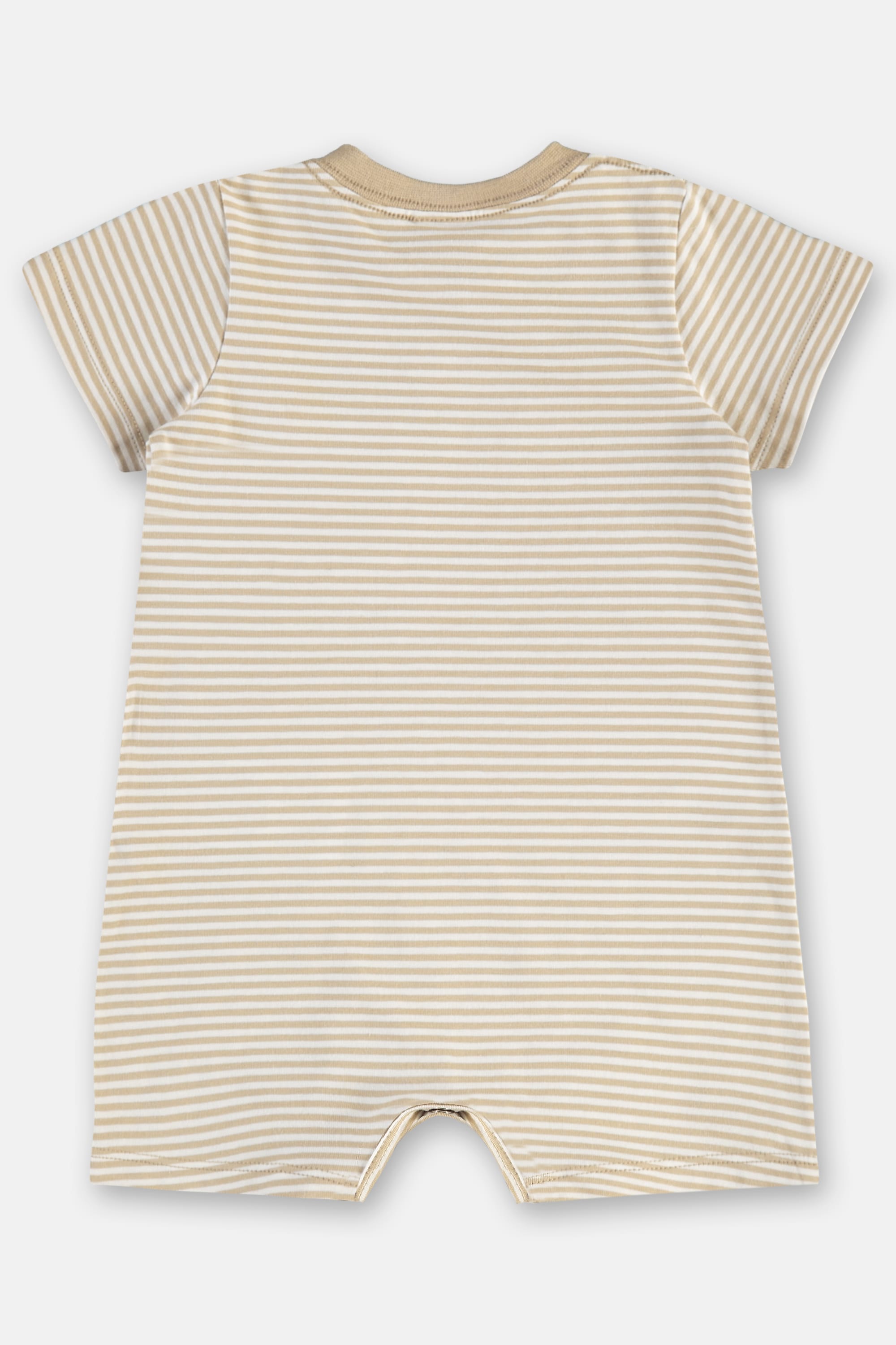 Macaquinho em Cotton Listrado com Bolso Bebê Menino (Bege) Up Baby - Imagem 12