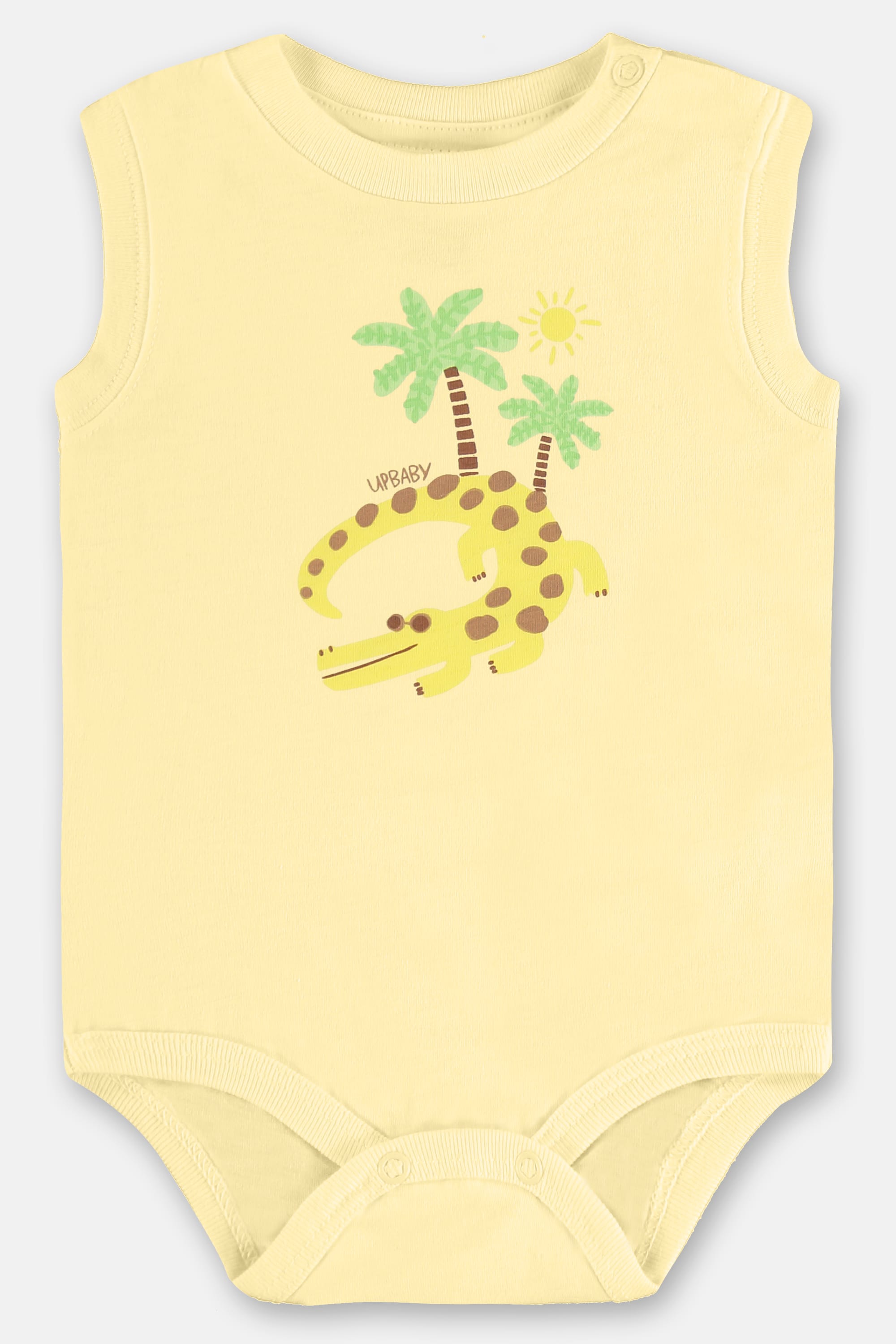 Conjunto de Verão para Bebê Menino com Body Regata e Bermuda (Amarelo) Up Baby - Imagem 15