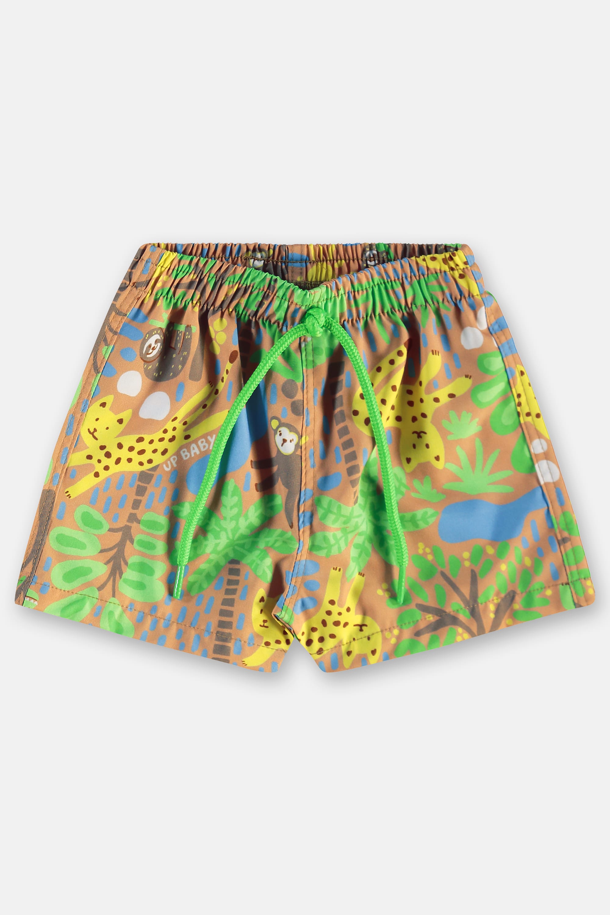 Conjunto de Verão para Bebê Menino com Body Regata e Bermuda (Amarelo) Up Baby - Imagem 10