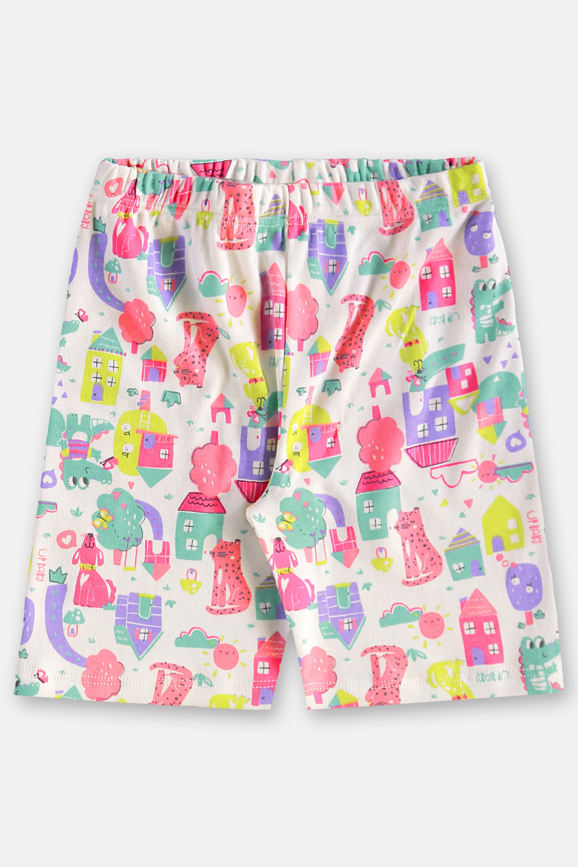 Pijama Infantil Feminino em Suedine Estampado (Branco) Up Baby - Imagem 3