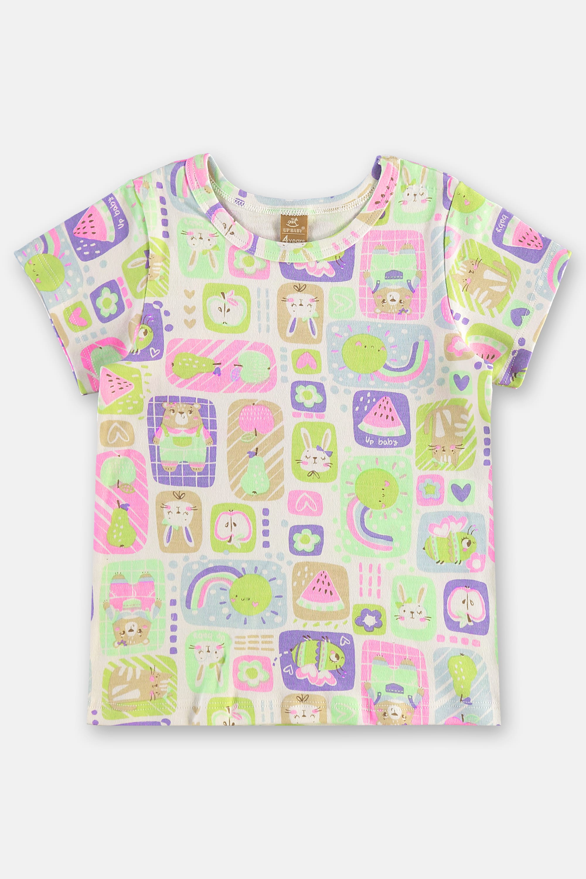 Pijama Infantil Feminino em Suedine Estampado (Branco) Up Baby - Imagem 30