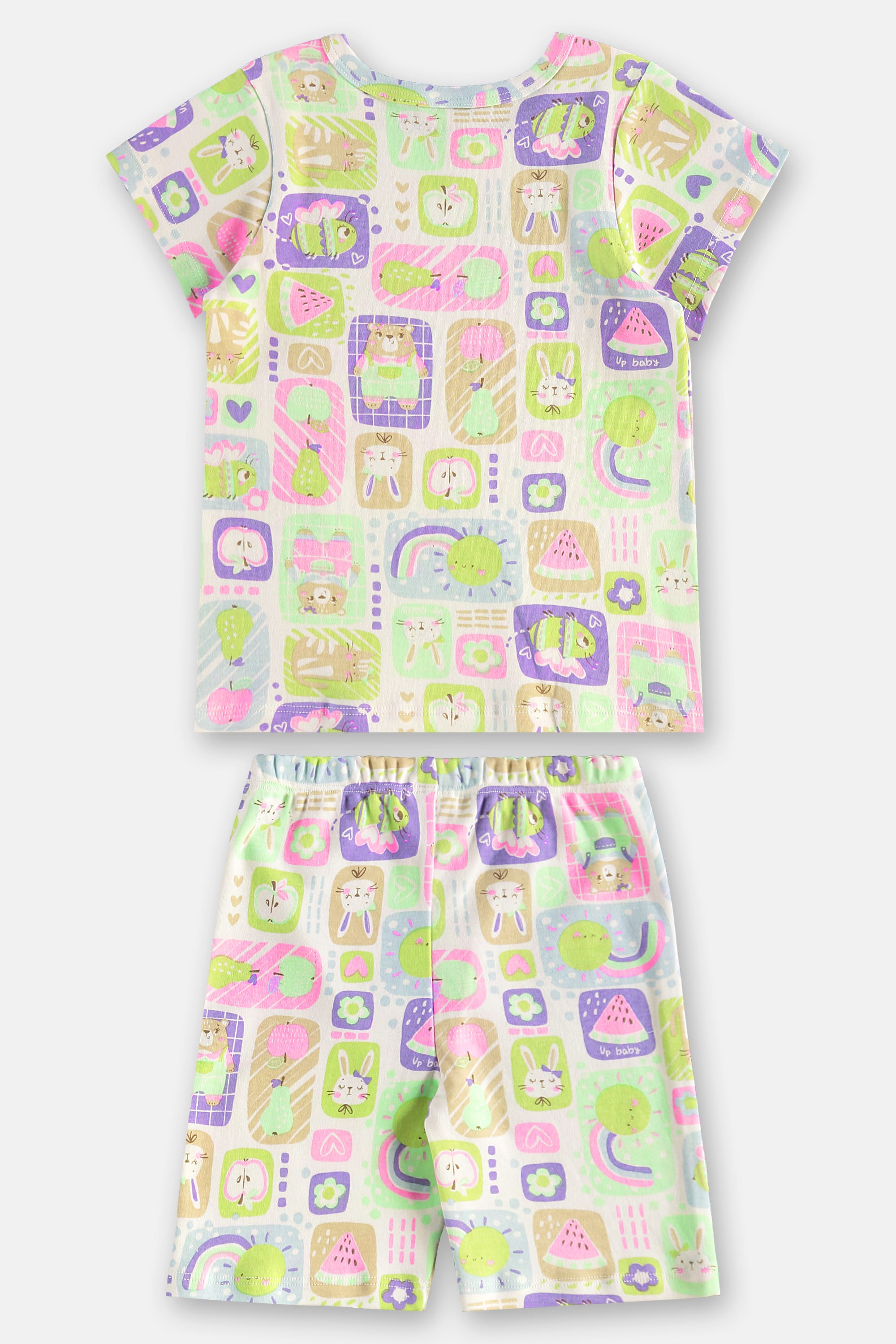 Pijama Infantil Feminino em Suedine Estampado (Branco) Up Baby - Imagem 25