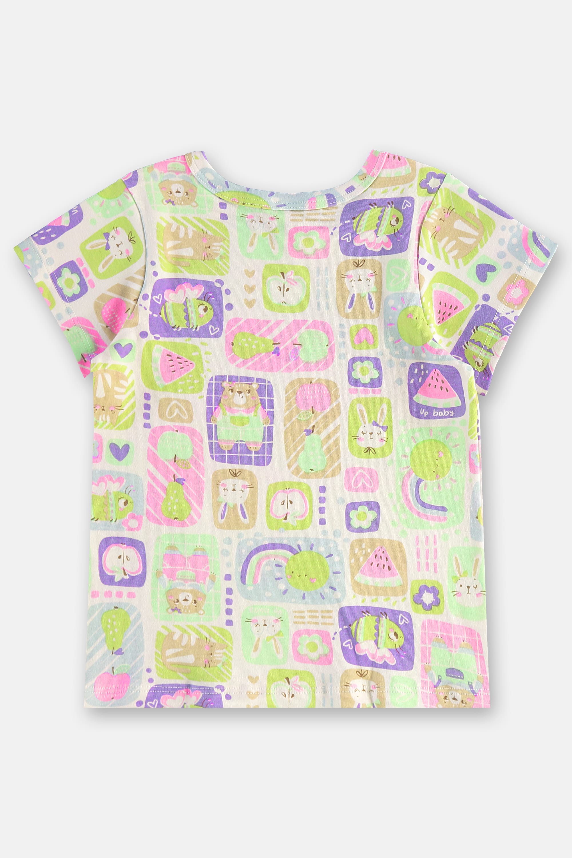 Pijama Infantil Feminino em Suedine Estampado (Branco) Up Baby - Imagem 26