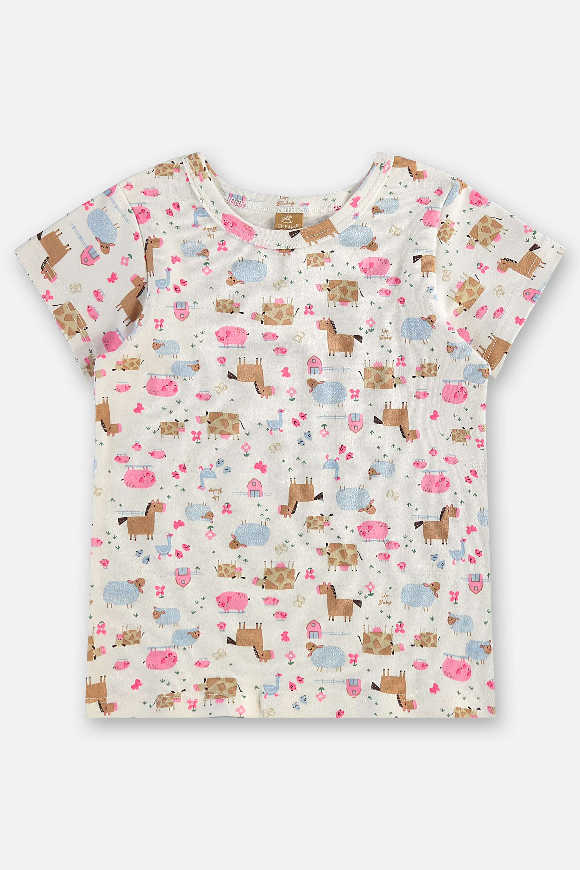 Pijama Infantil Feminino em Suedine Estampado (Off White) Up Baby - Imagem 51