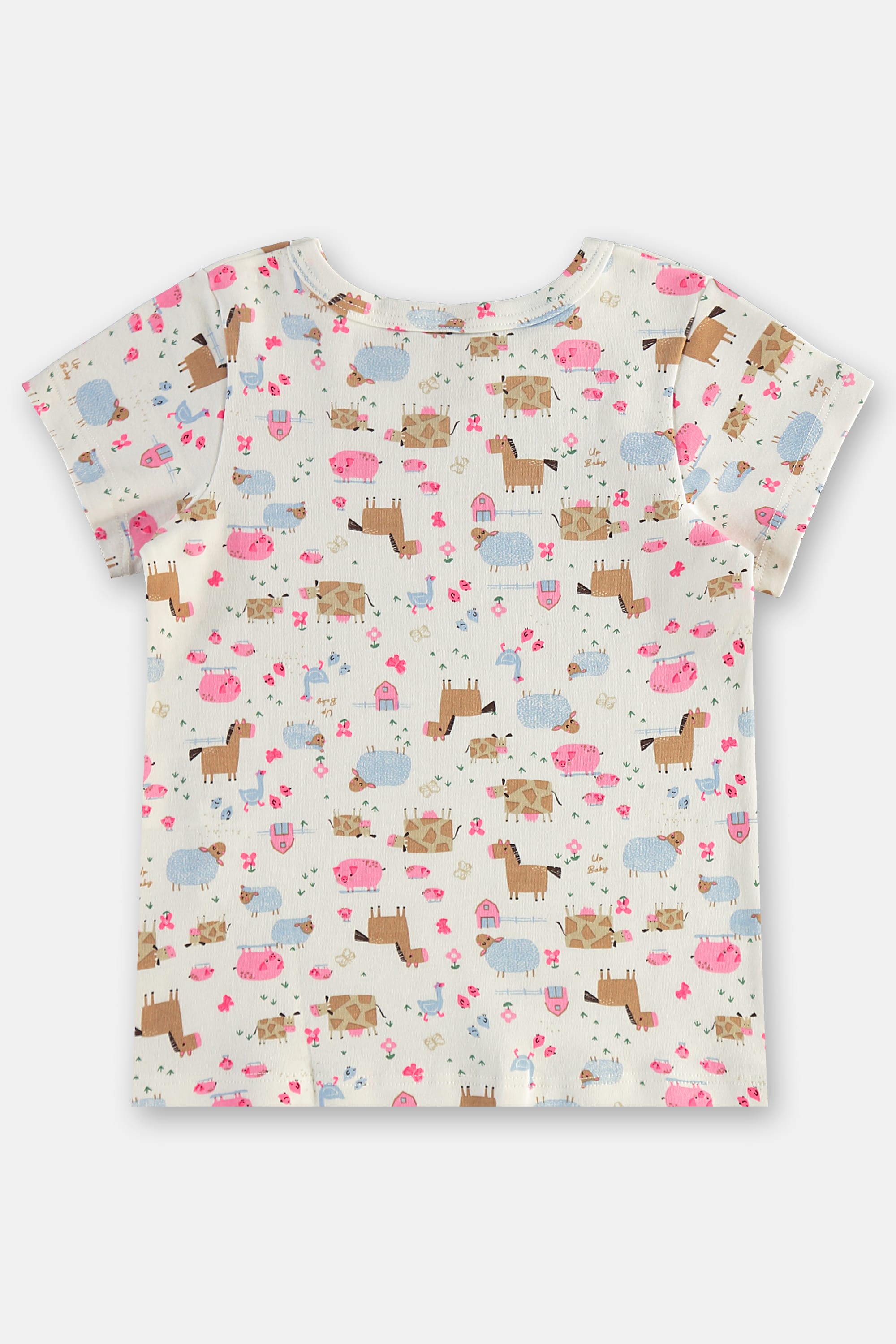 Pijama Infantil Feminino em Suedine Estampado (Off White) Up Baby - Imagem 12