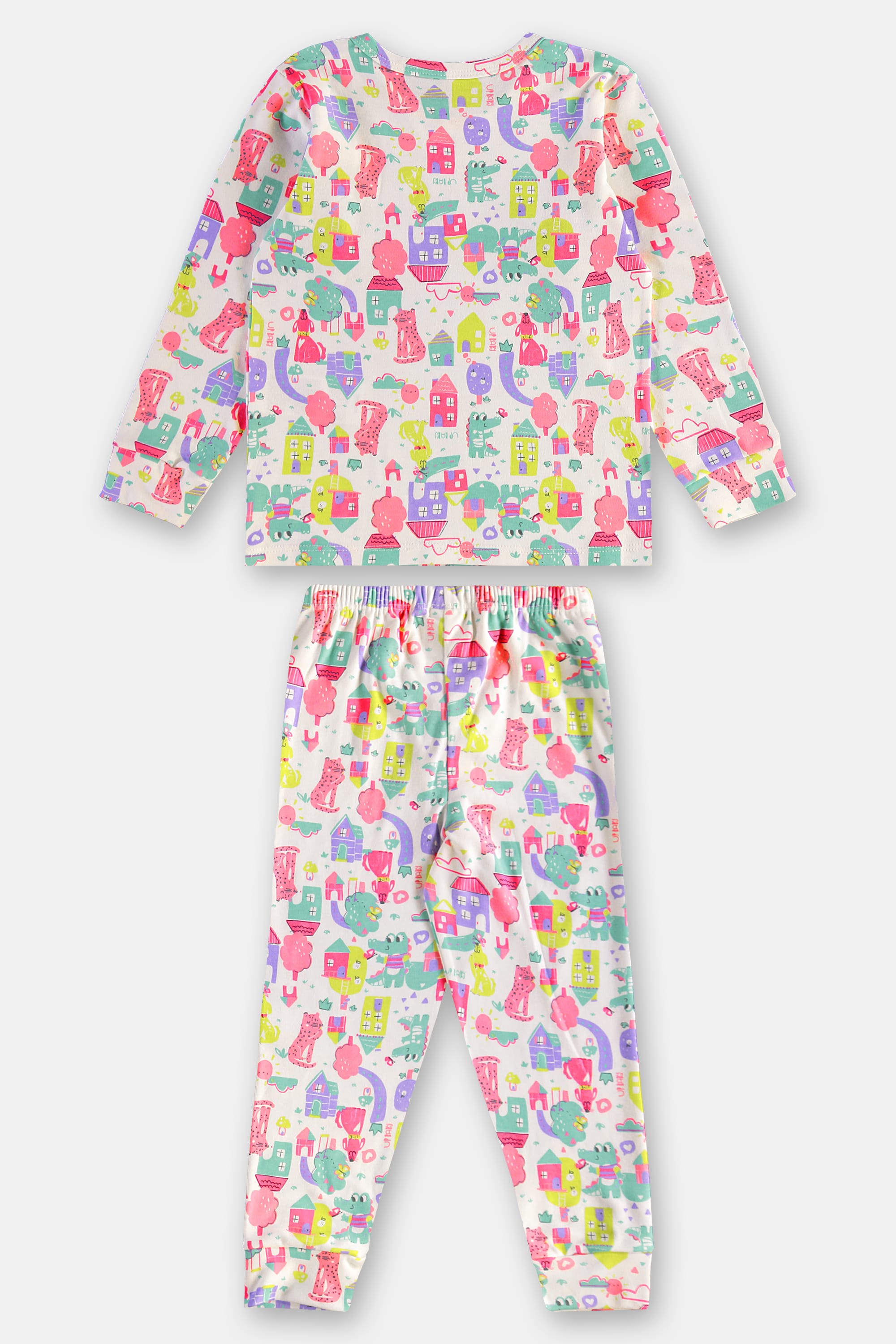 Pijama Longo Infantil Unissex em Suedine Estampado (Branco) Up Baby - Imagem 46